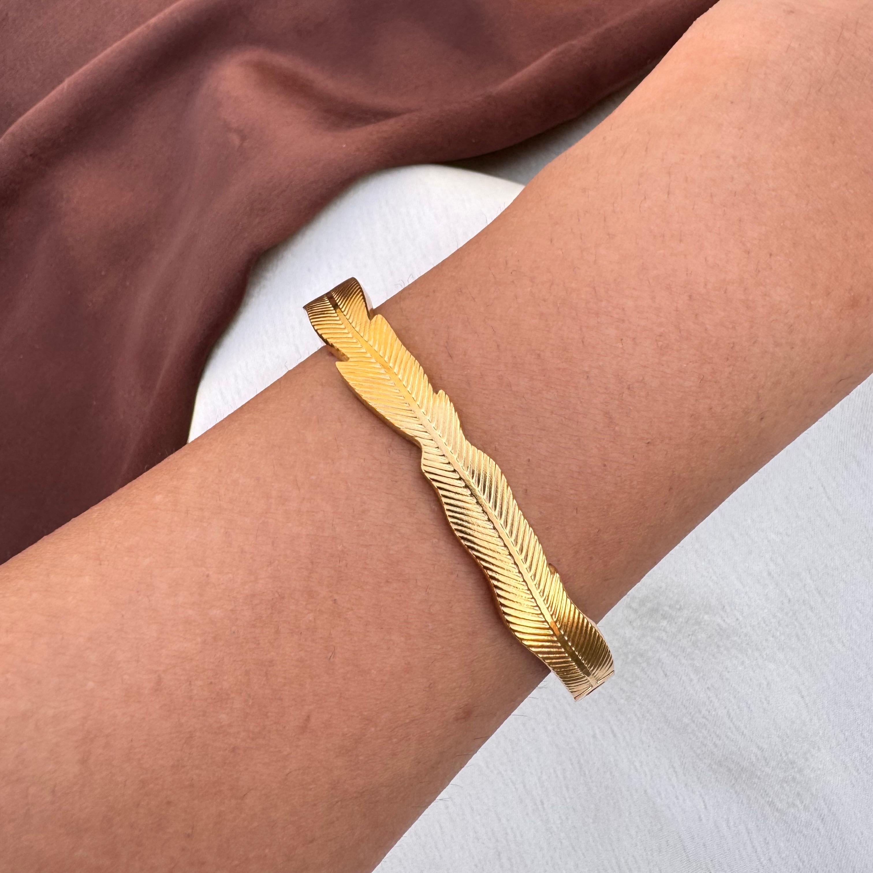 TFC Size 2.6 LuxeLine Gold Plated Bangle Bracelet