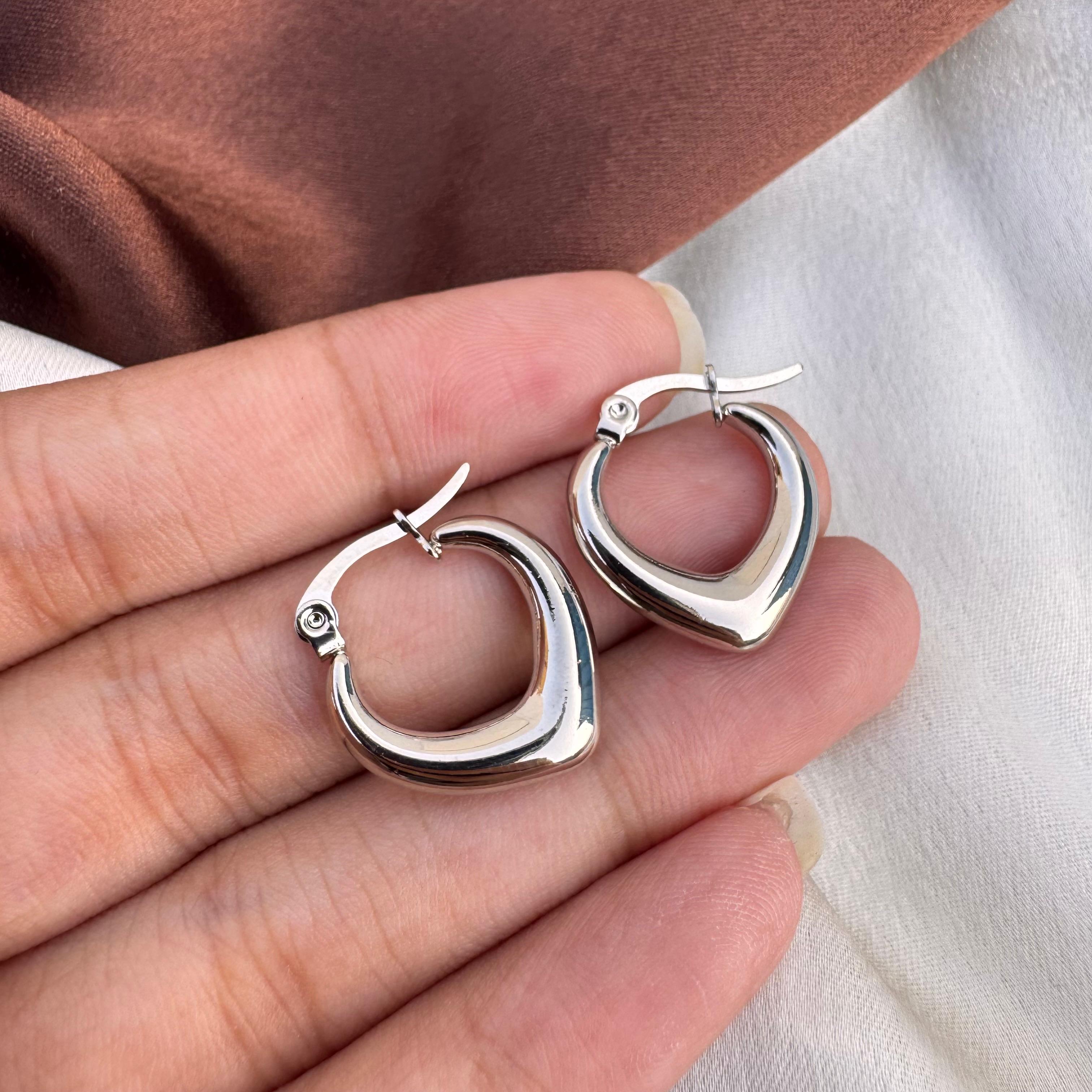 TFC Gleamy Shine Silver Plated Huggies