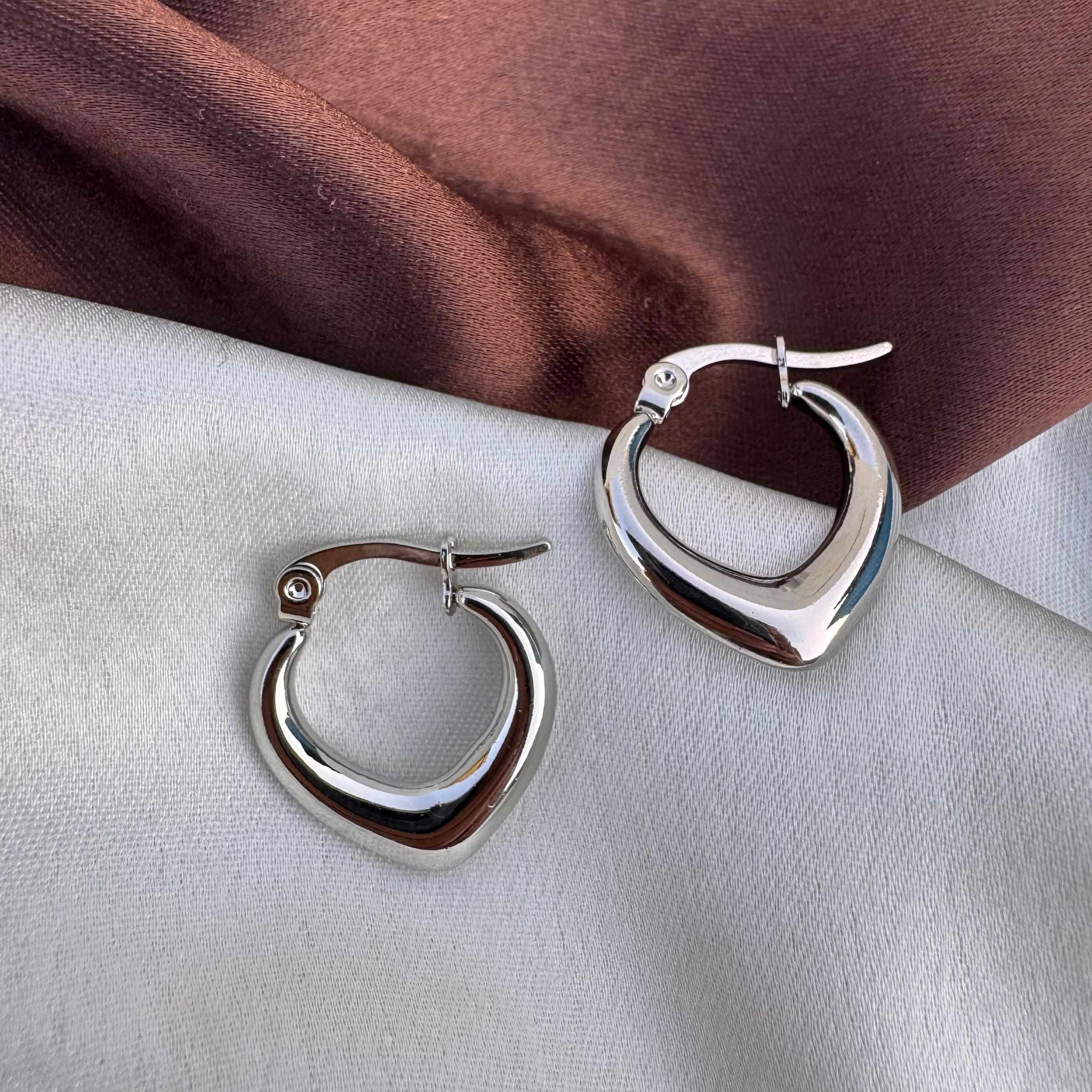 TFC Gleamy Shine Silver Plated Huggies