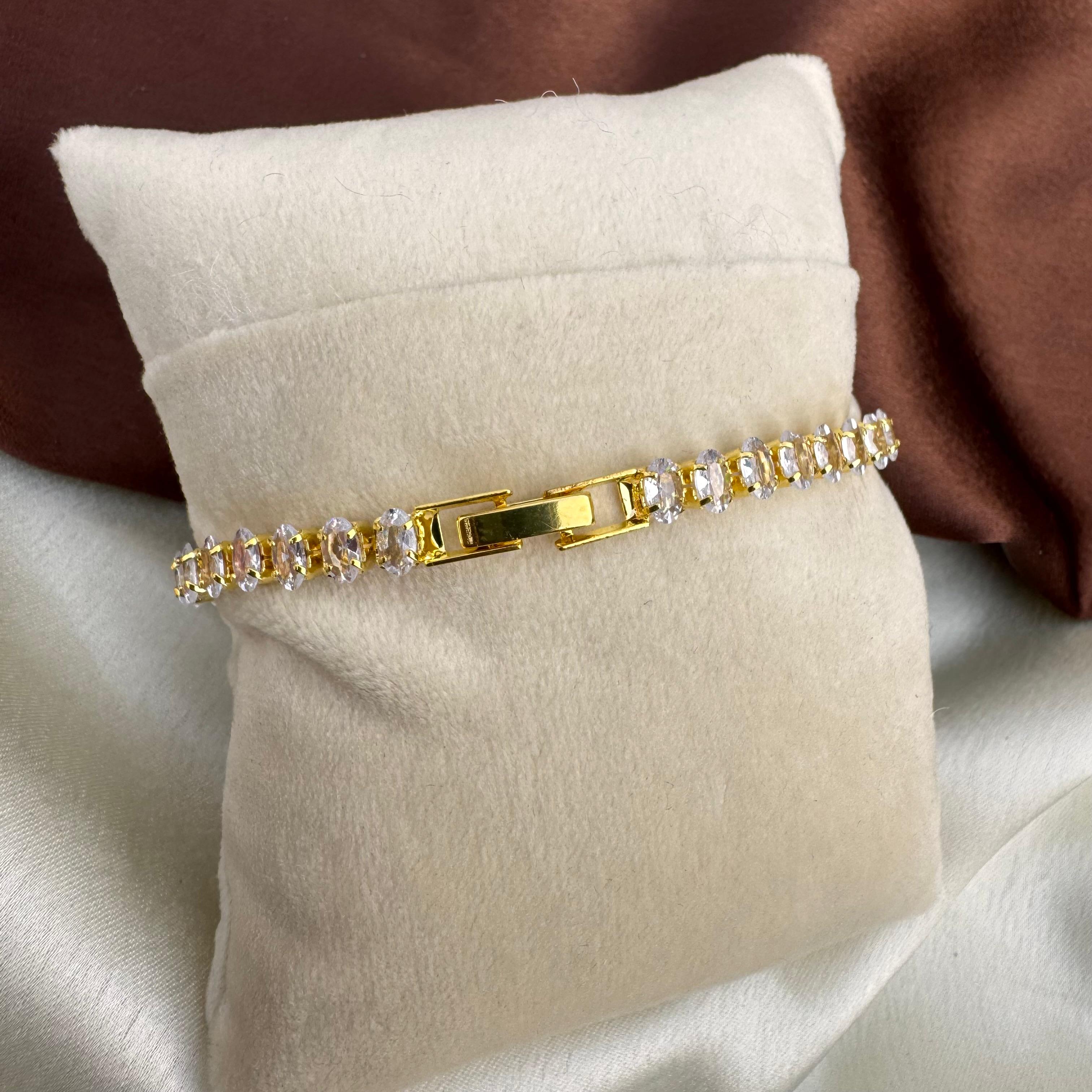 TFC Diamond Stone Gold Plated Bracelet (Length 16 cm)