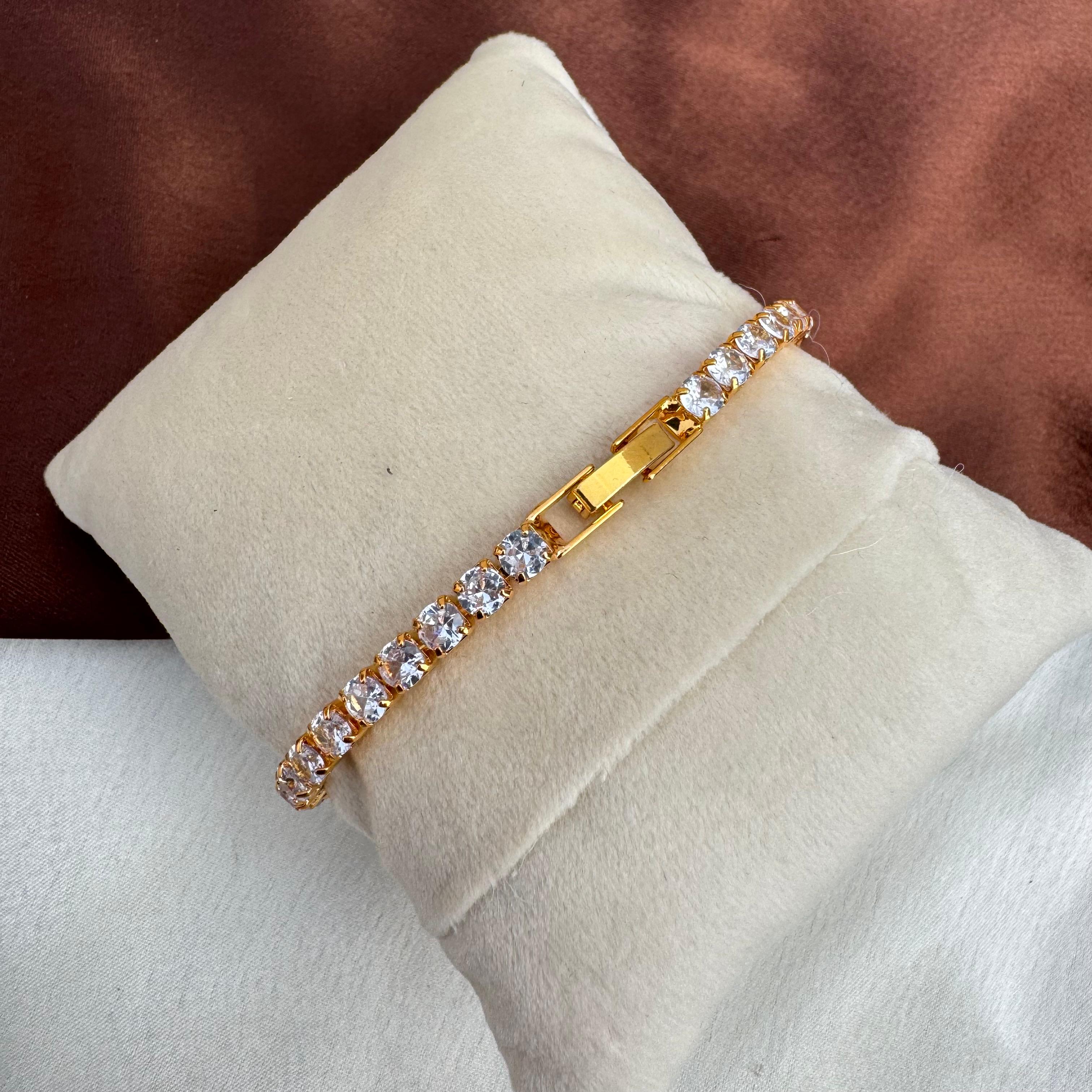 TFC Jasper Gold Plated Bracelet (Length 16 cm)