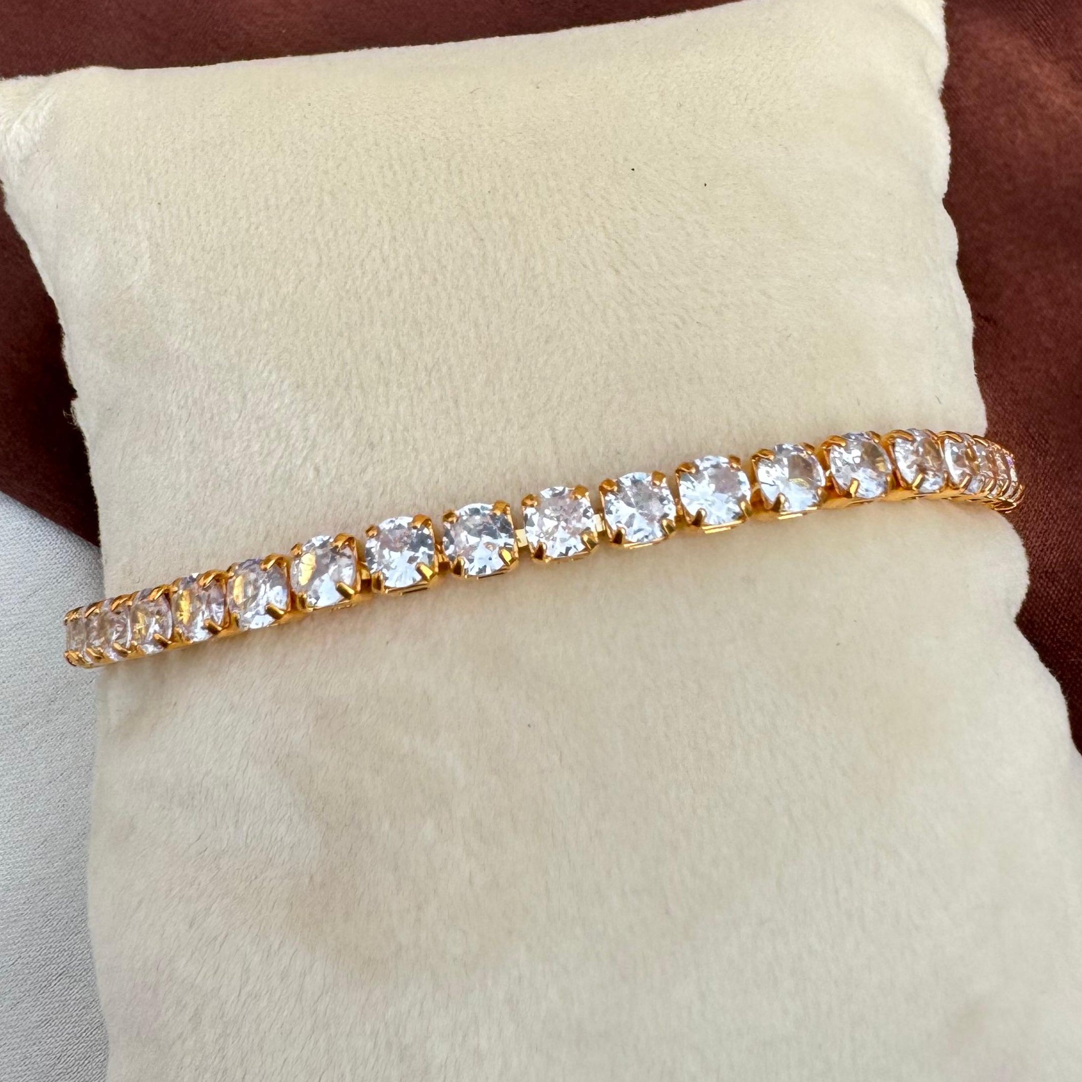 TFC Jasper Gold Plated Bracelet (Length 16 cm)