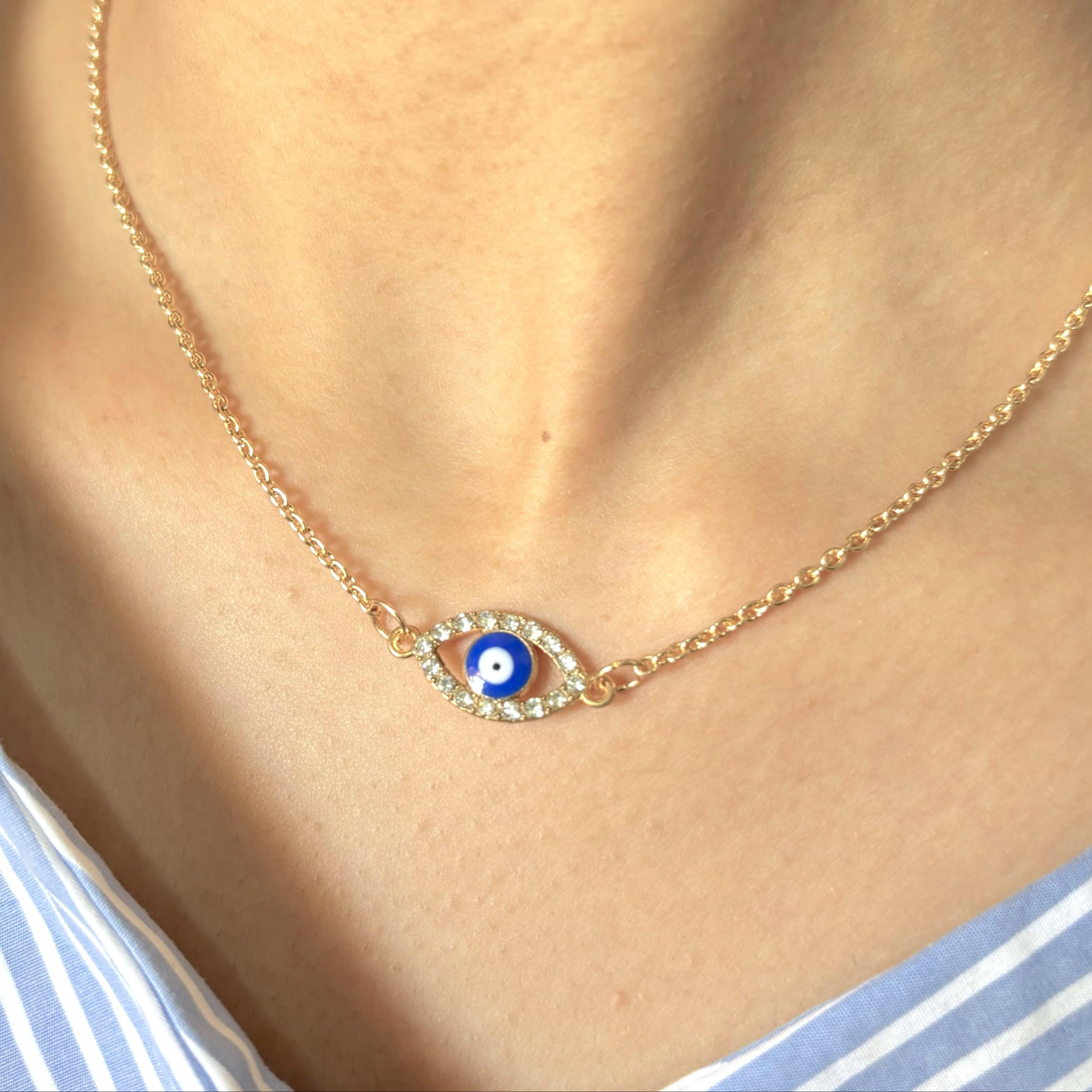 TFC Evil Eye Gold Plated Pendant Necklace