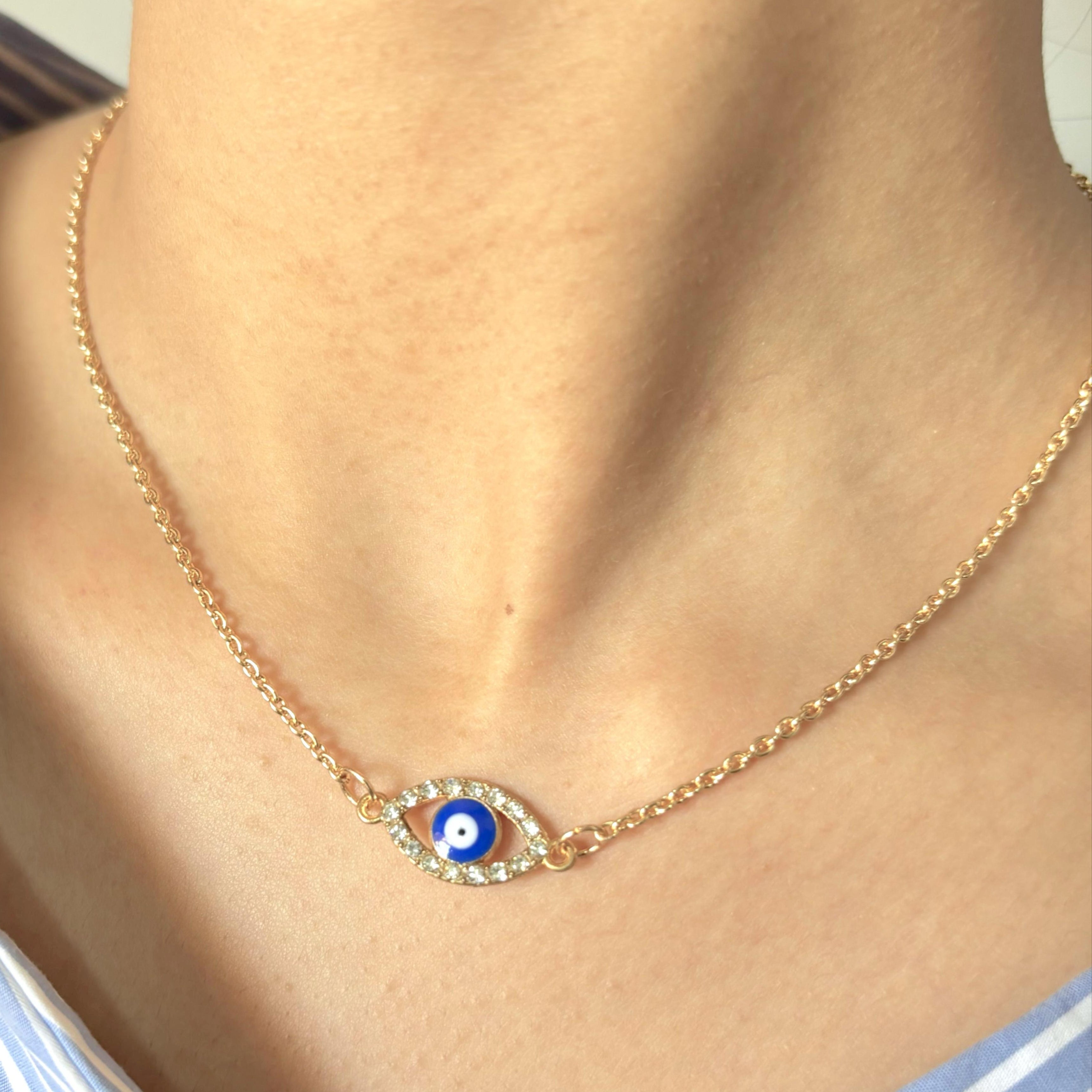 TFC Evil Eye Gold Plated Pendant Necklace