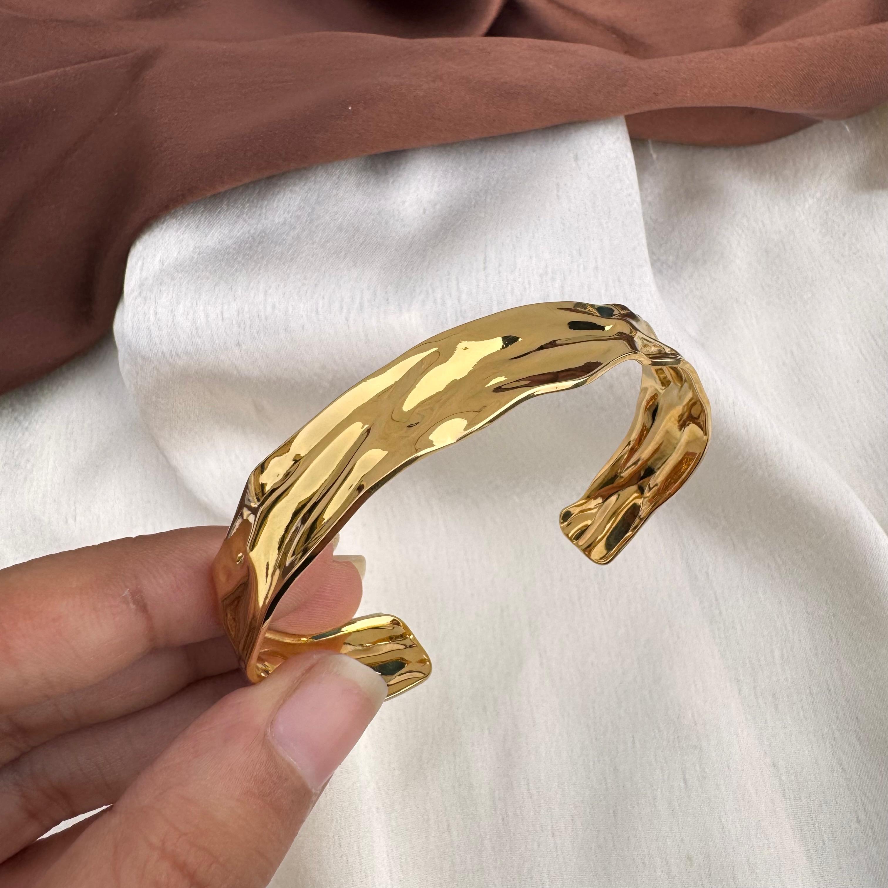 TFC Nova Glow Gold Plated Cuff Bracelet