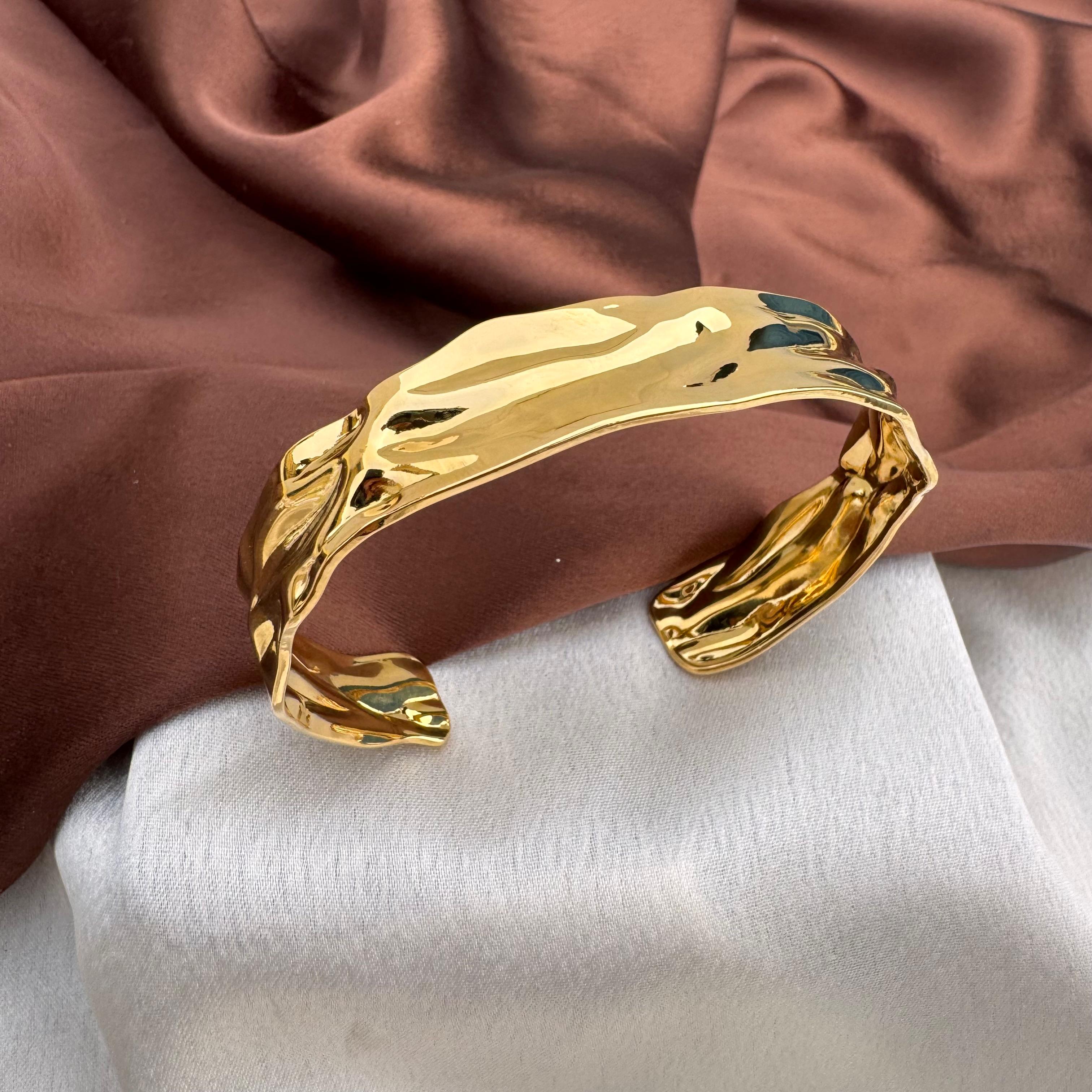 TFC Nova Glow Gold Plated Cuff Bracelet
