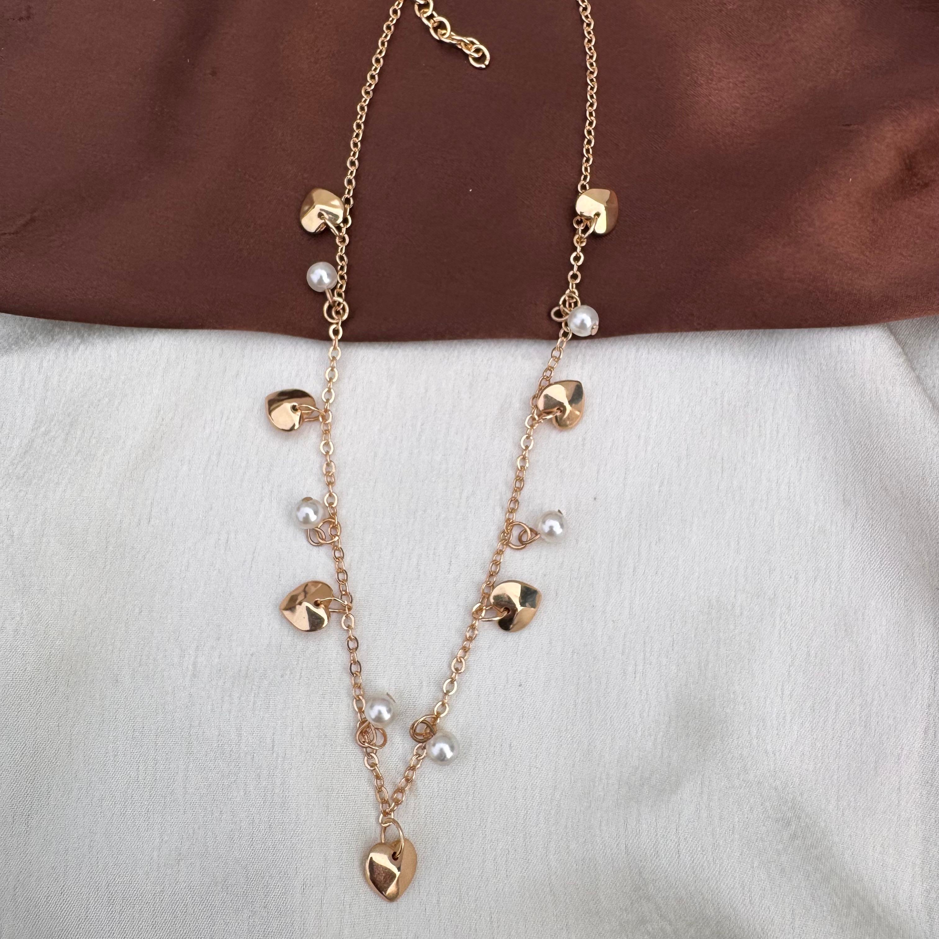TFC Pearl Glam Gold Plated Necklace