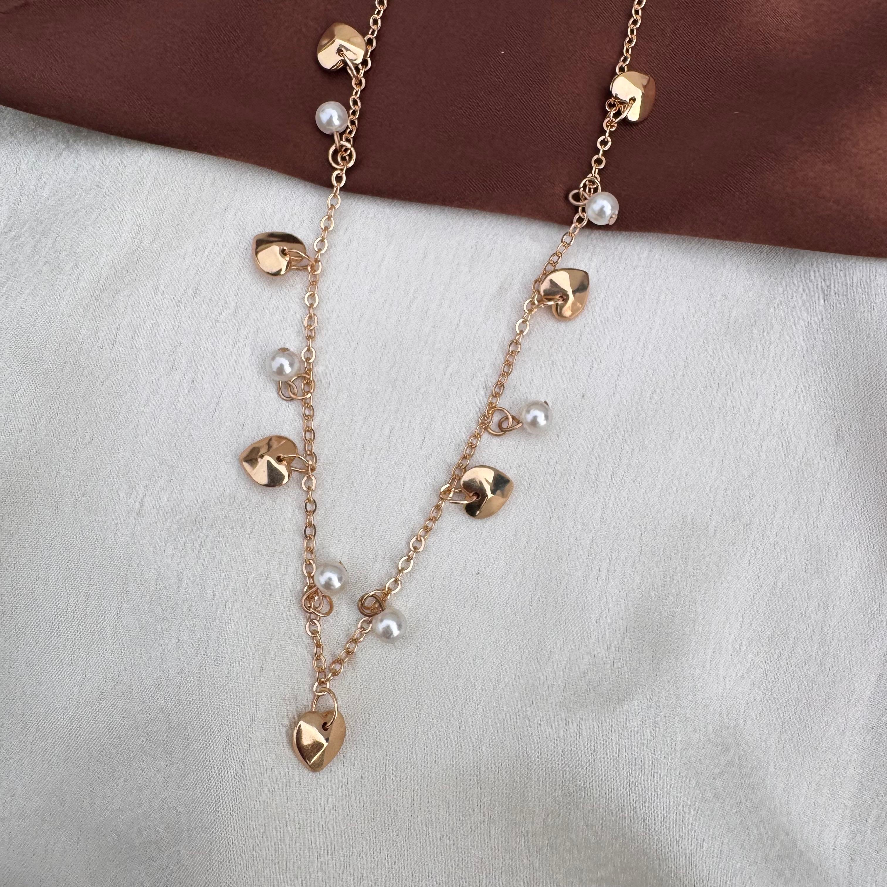 TFC Pearl Glam Gold Plated Necklace