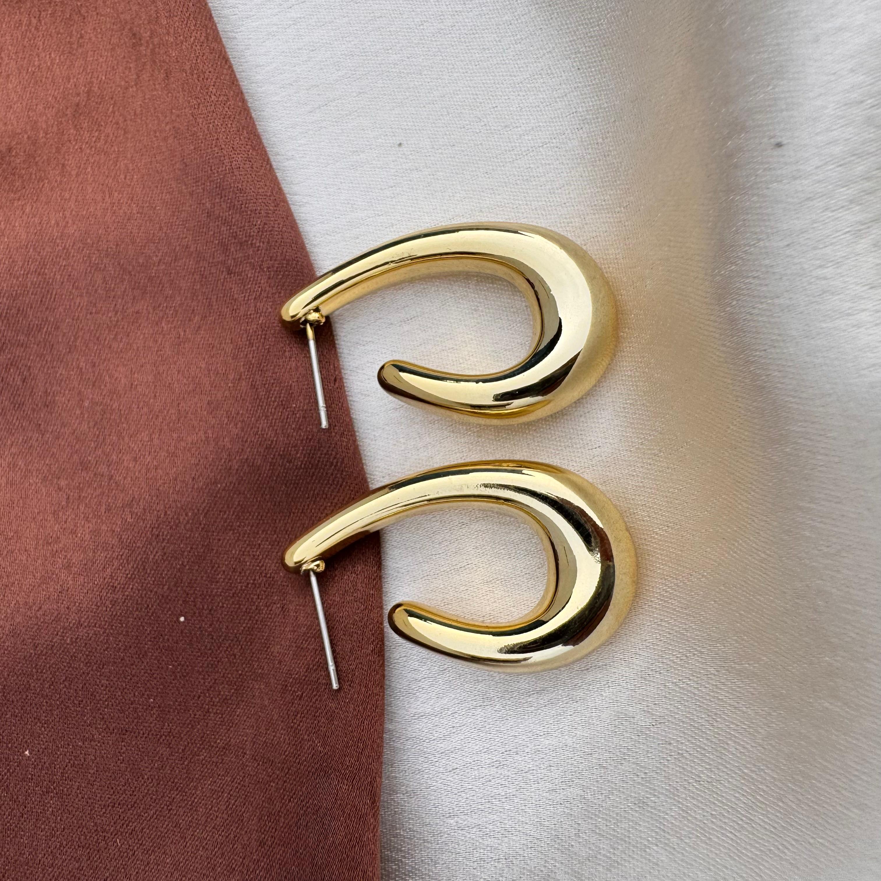 TFC Diva Vibes Gold Plated Stud Earrings