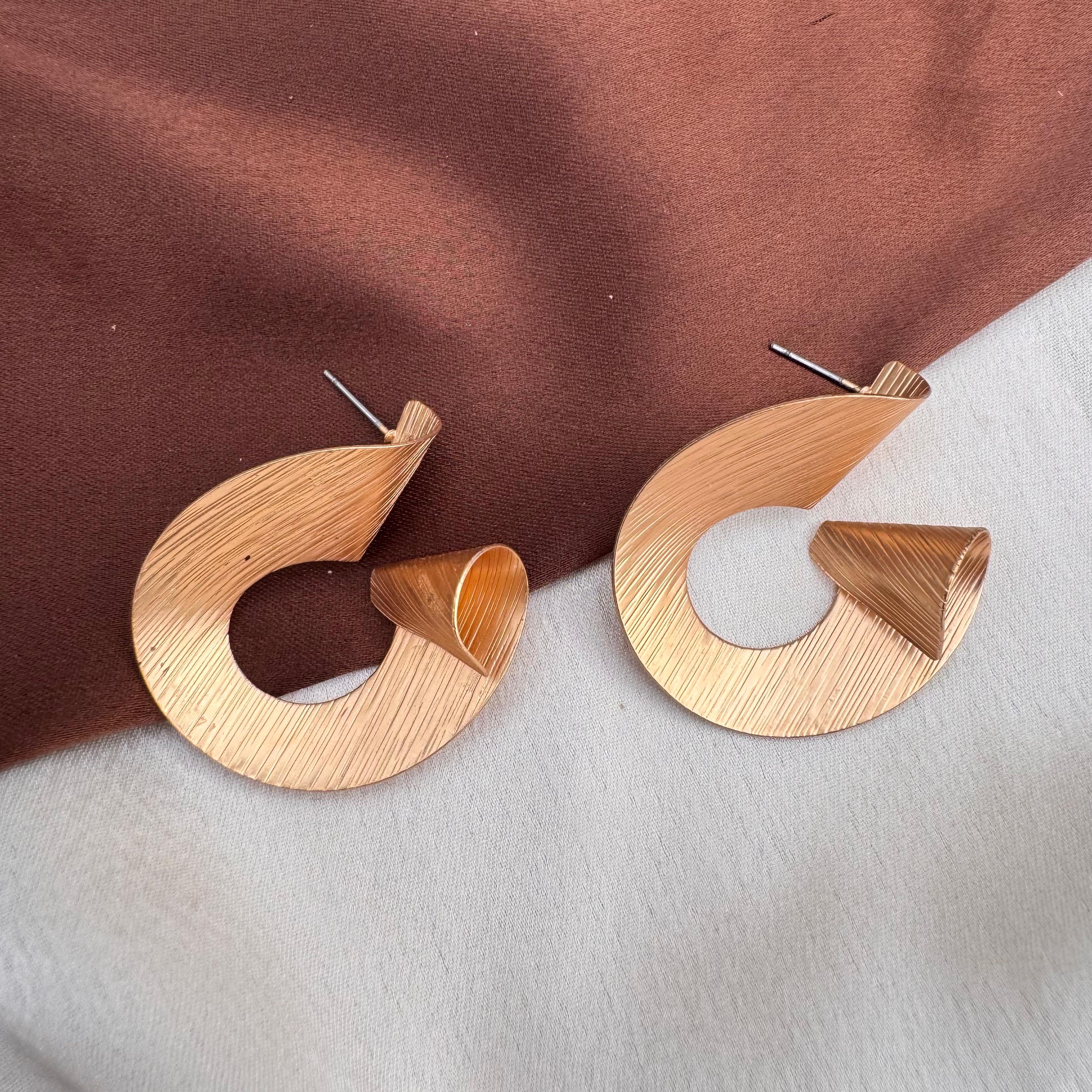 TFC Drama Queen Rose Gold Plated Hoop Earrings