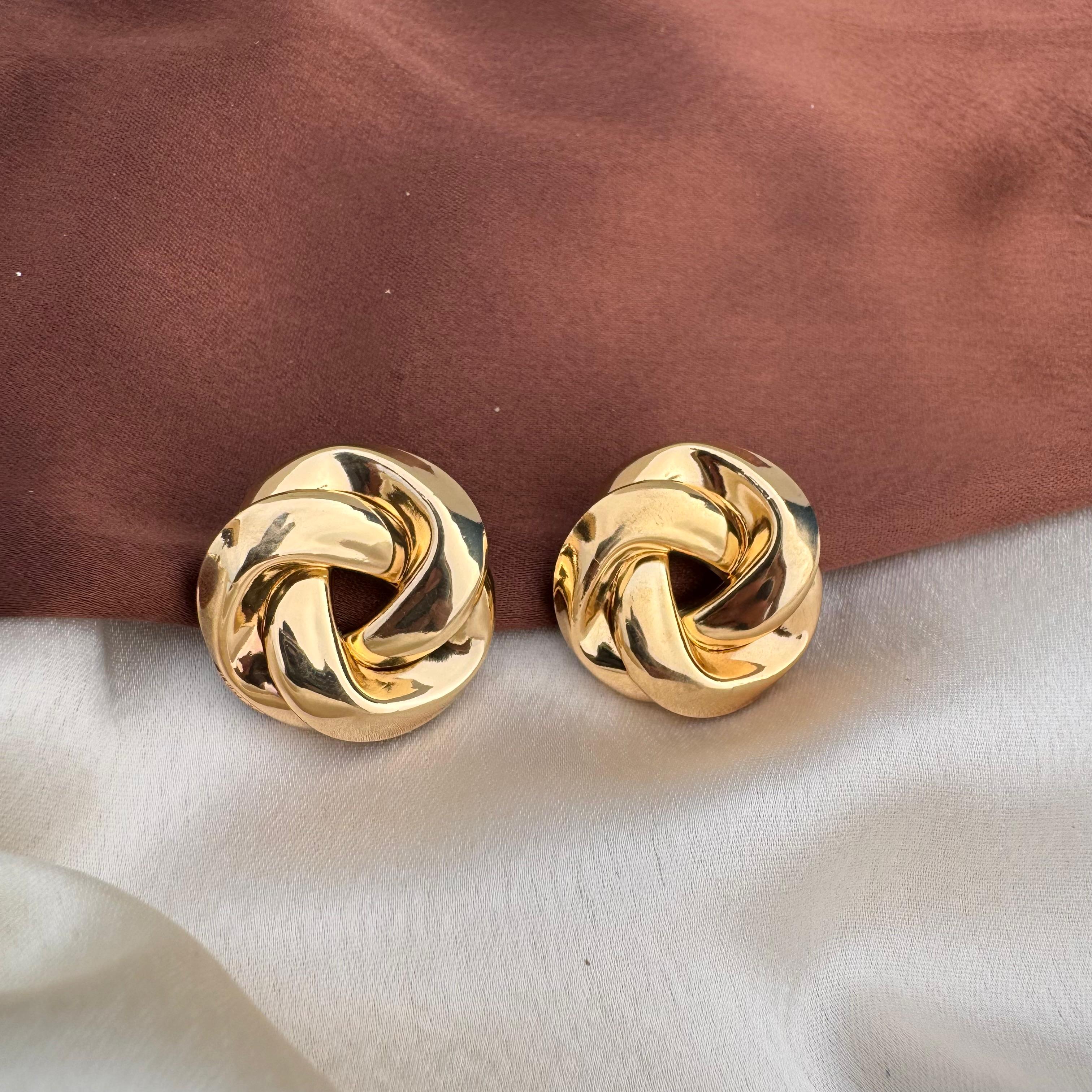 TFC Fine Shine Gold Plated Stud Earrings