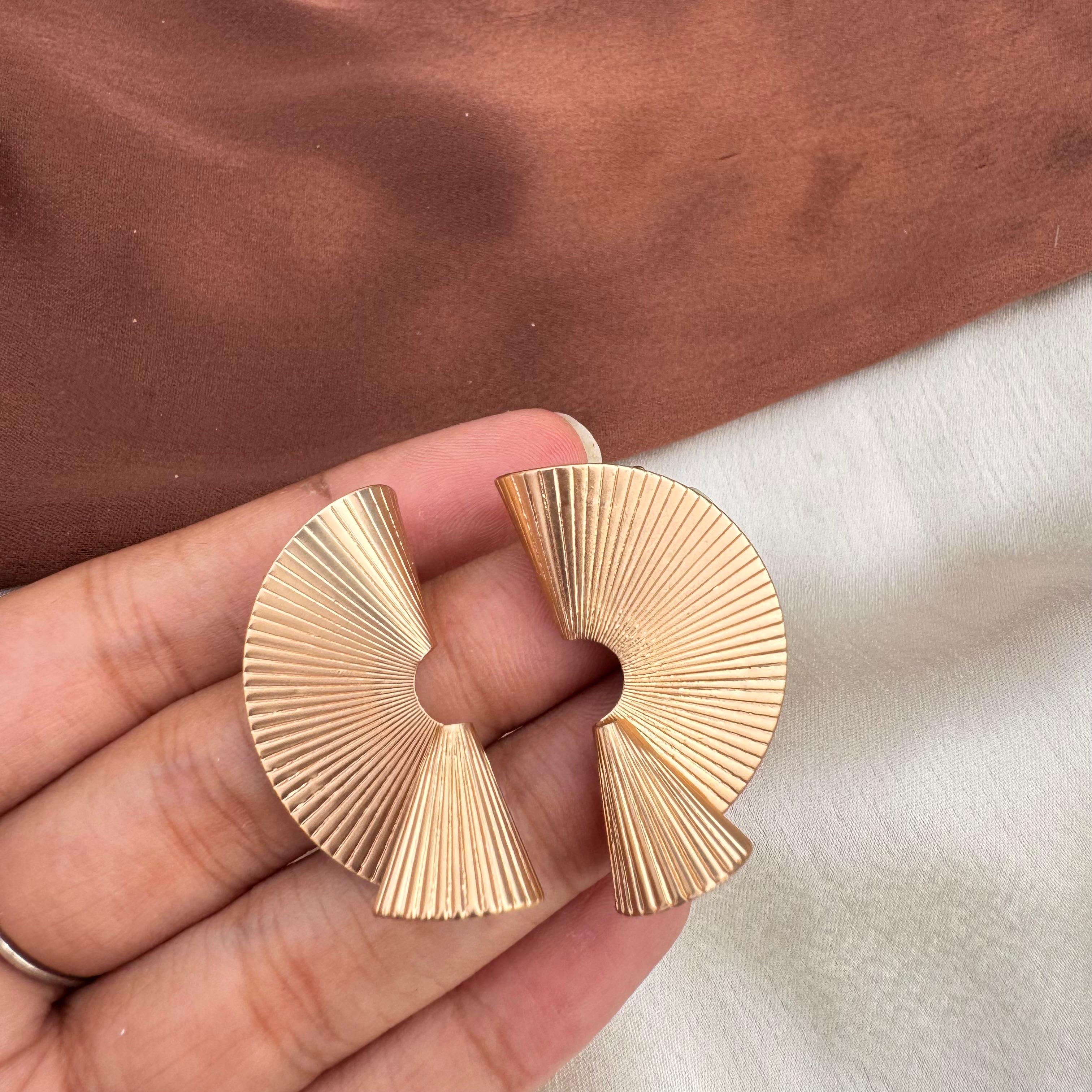 TFC Drama Queen Rose Gold Plated Hoop Earrings