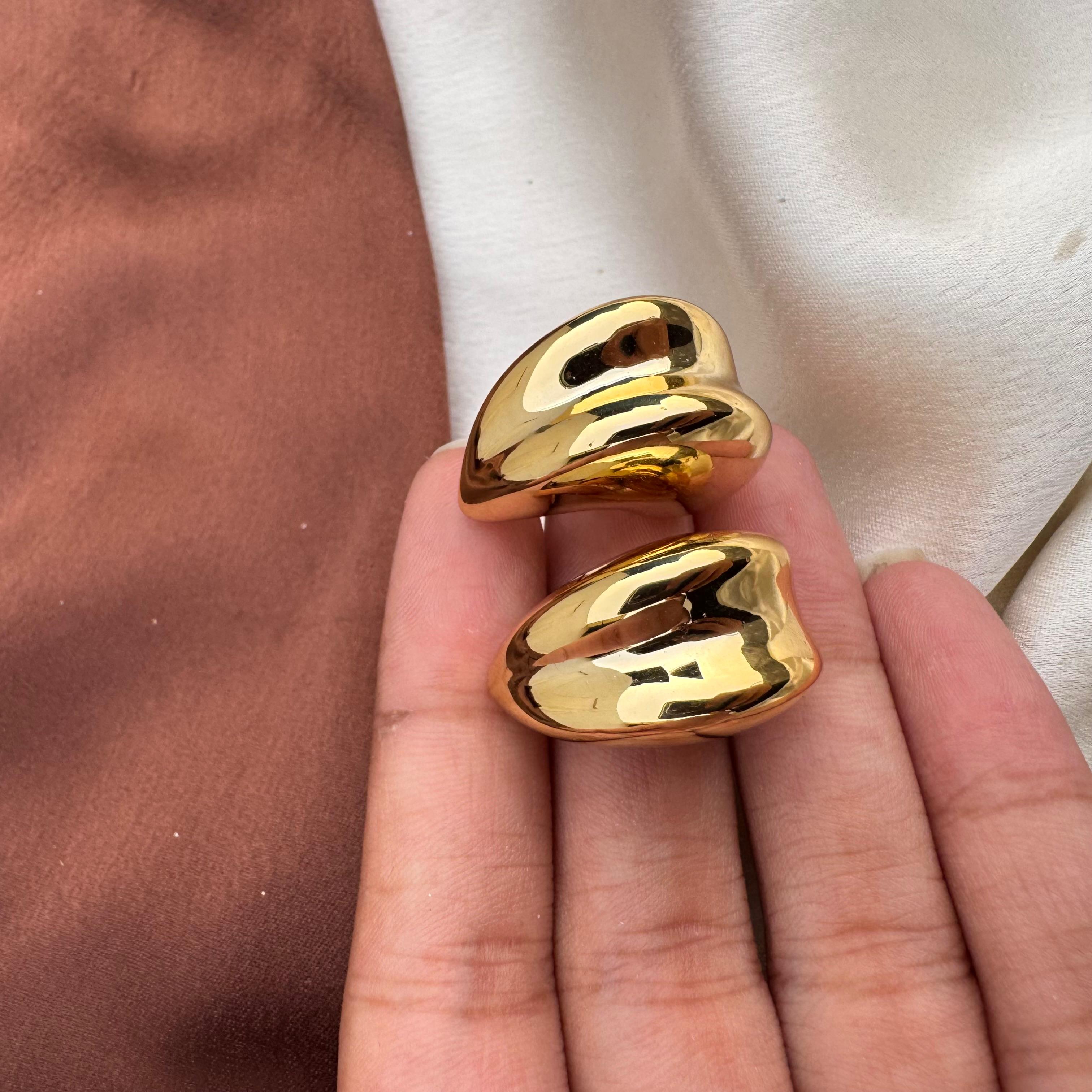 TFC Etheral Gold Plated Stud Earrings