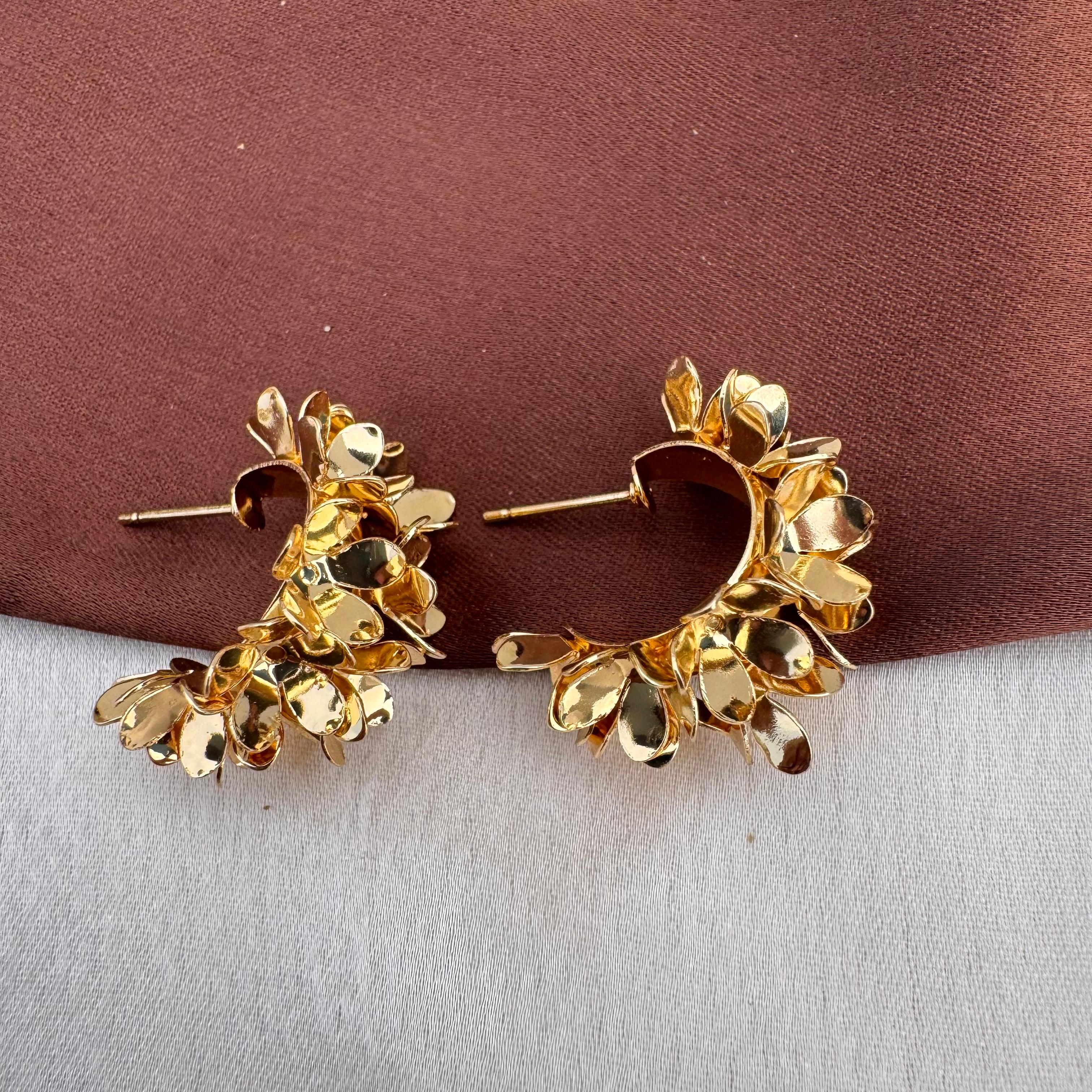 TFC Sparkle Gold Plated Stud Earrings
