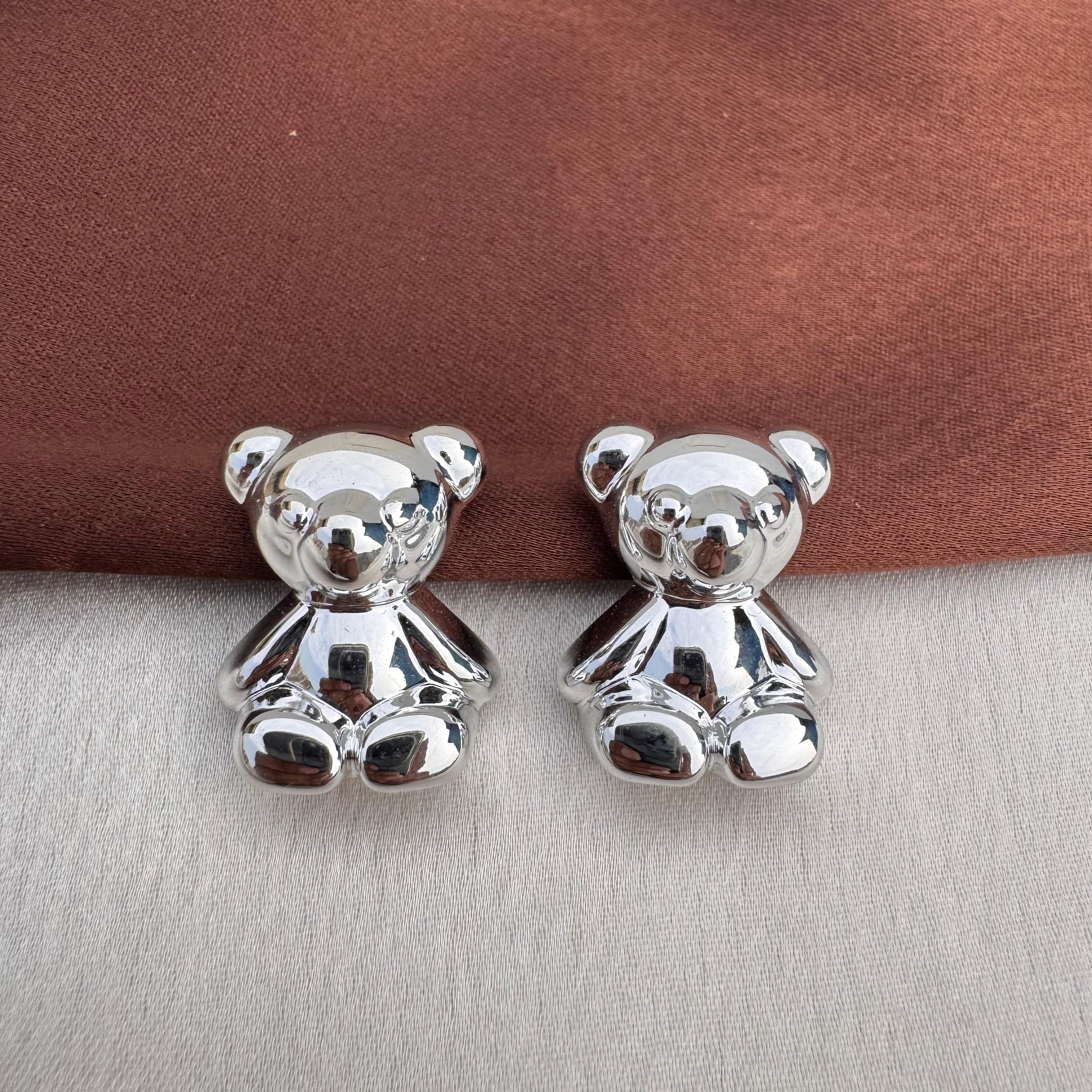 TFC Teddy Bear Silver Plated Earrings