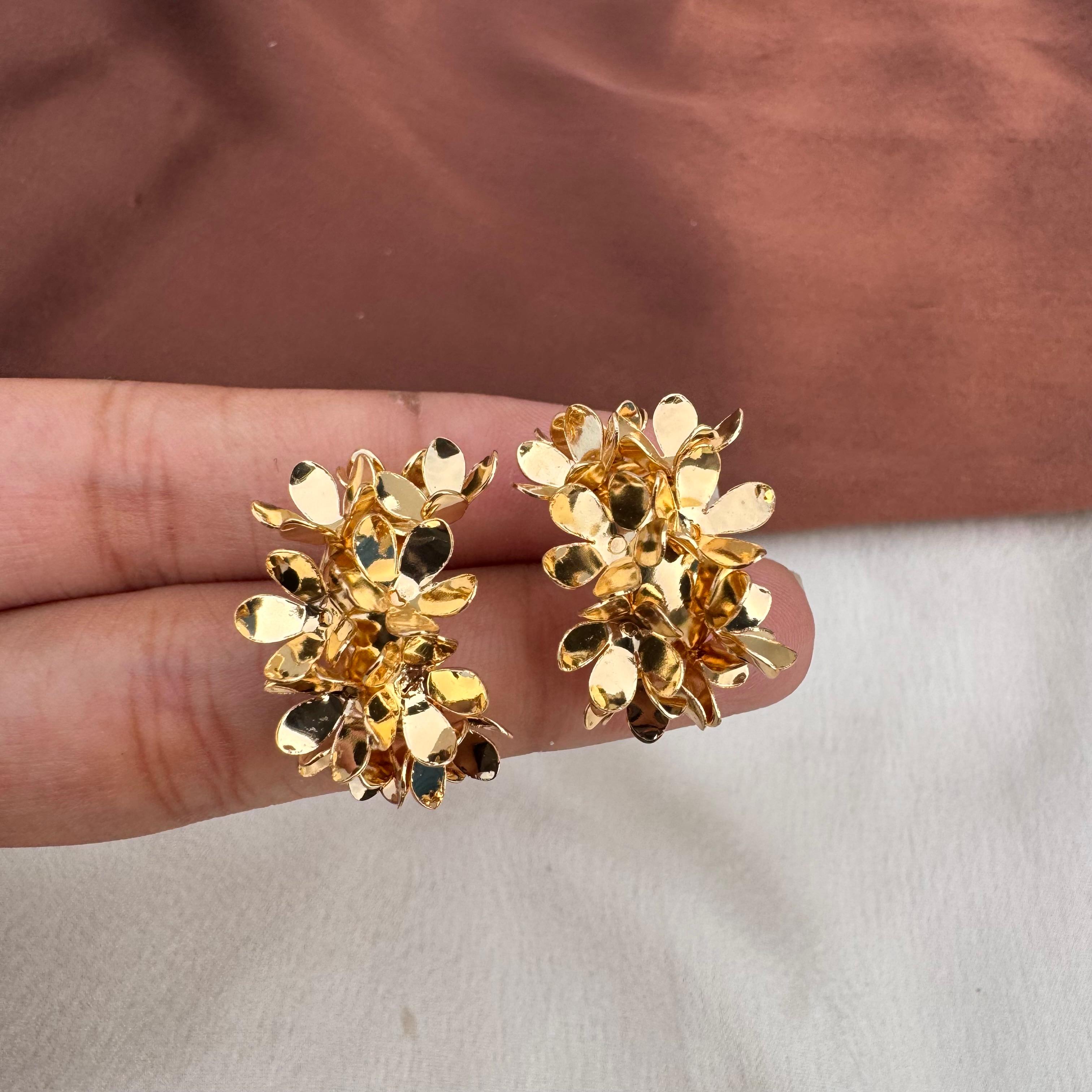 TFC Sparkle Gold Plated Stud Earrings