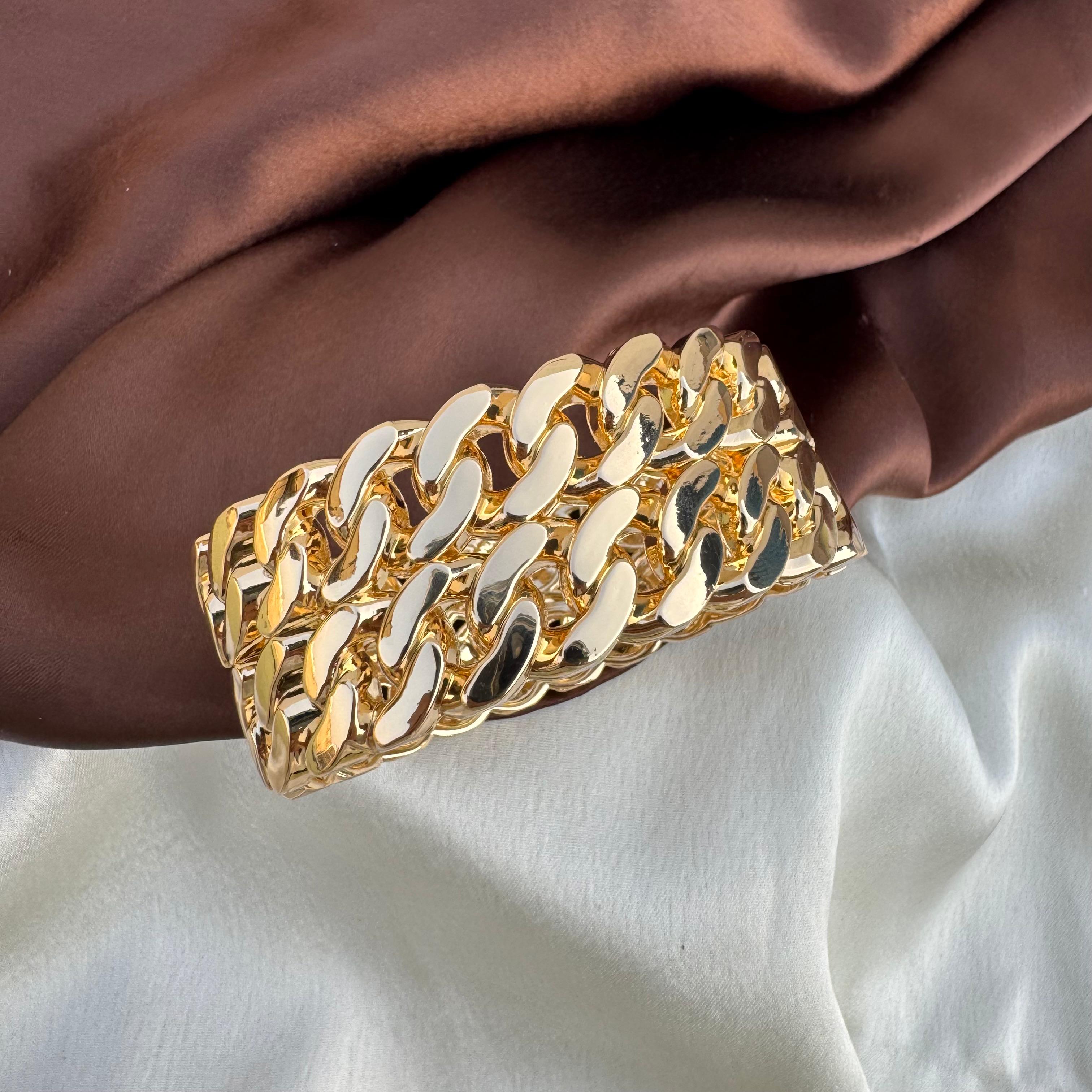 TFC Size 2.2 Zen Wrap Gold Plated Bracelet Bangle