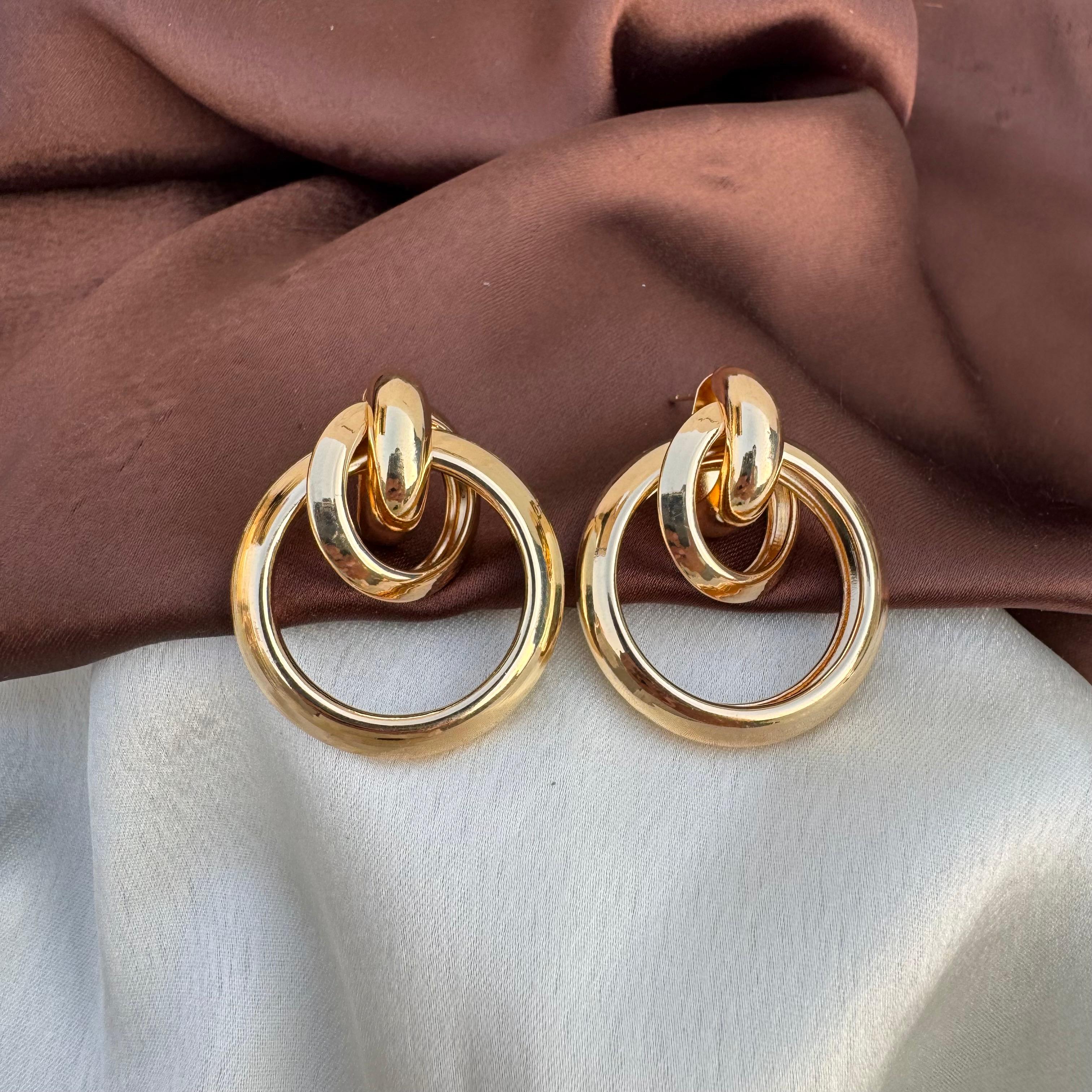 TFC Zesty Gold Plated Hoop Earrings
