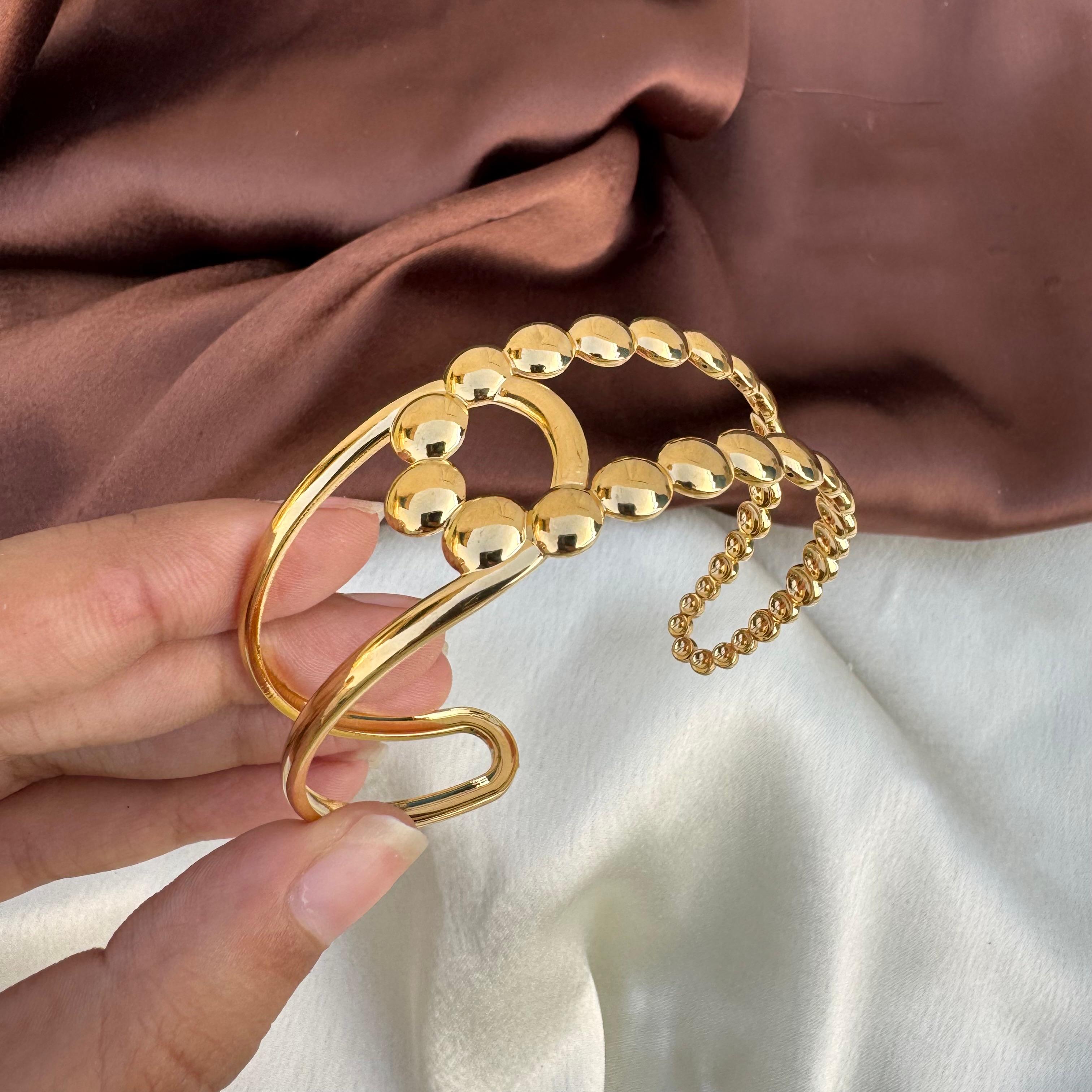 TFC Moonlink Gold Plated Cuff Bracelet