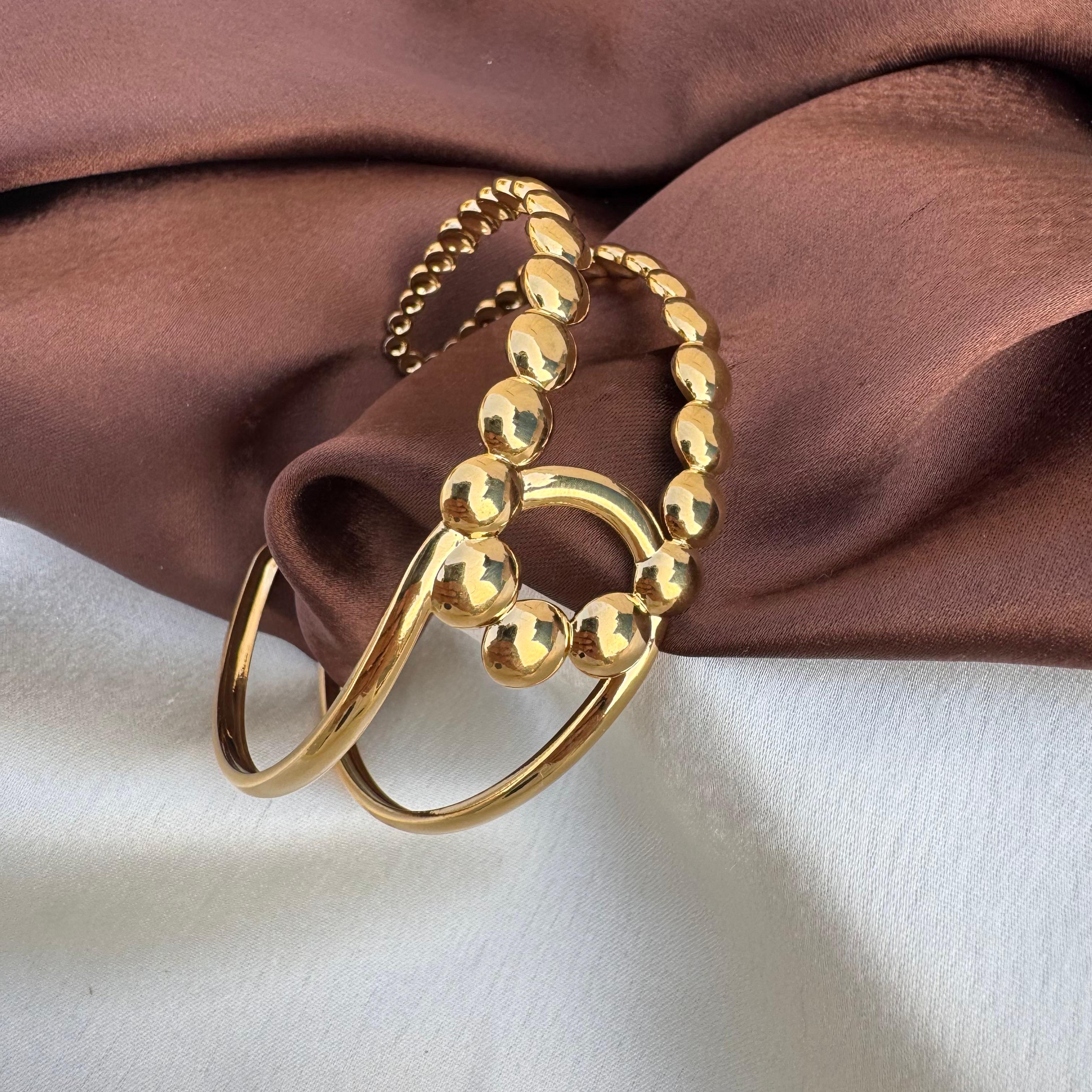 TFC Moonlink Gold Plated Cuff Bracelet