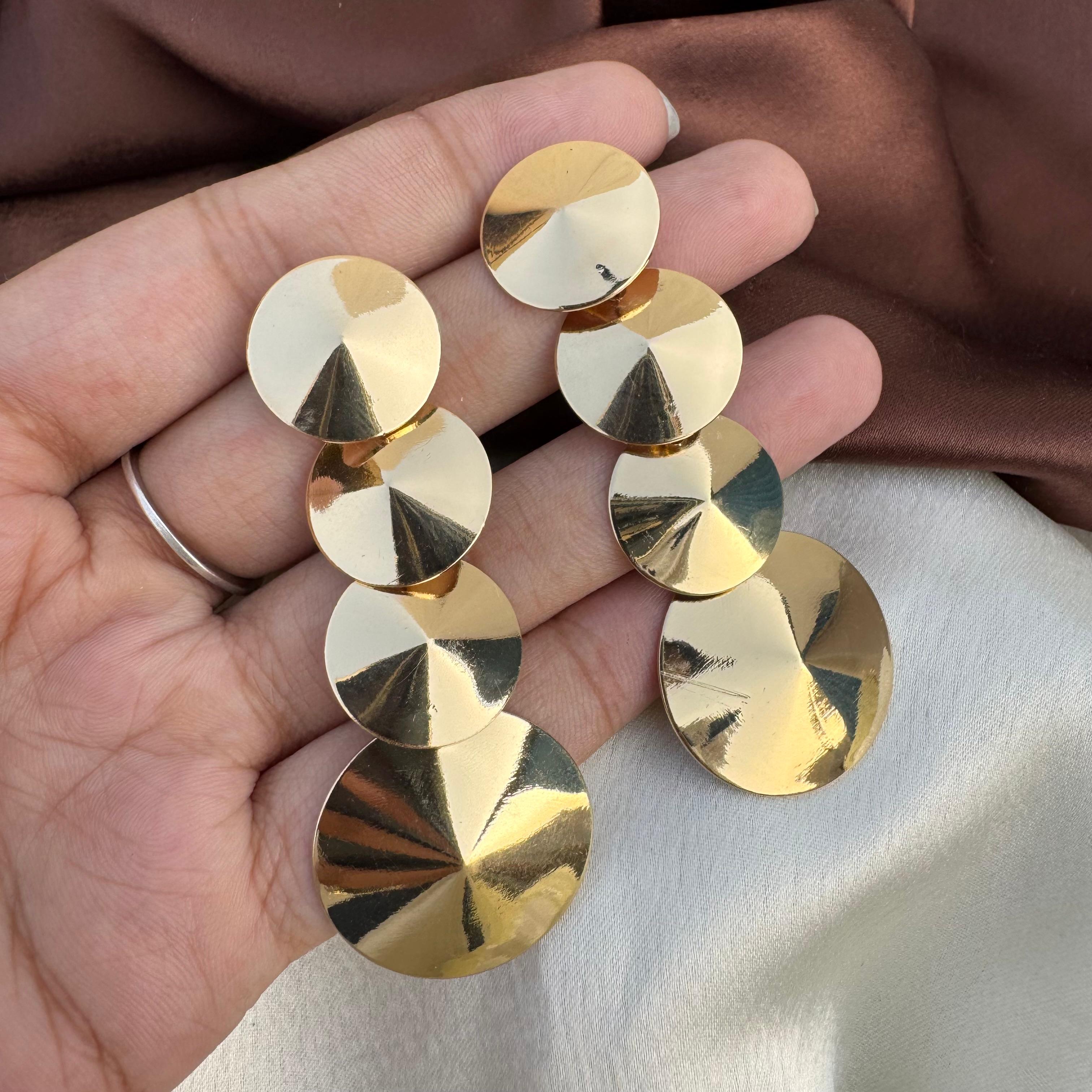 TFC Sugar Drop Gold Plated Dangler Earrings