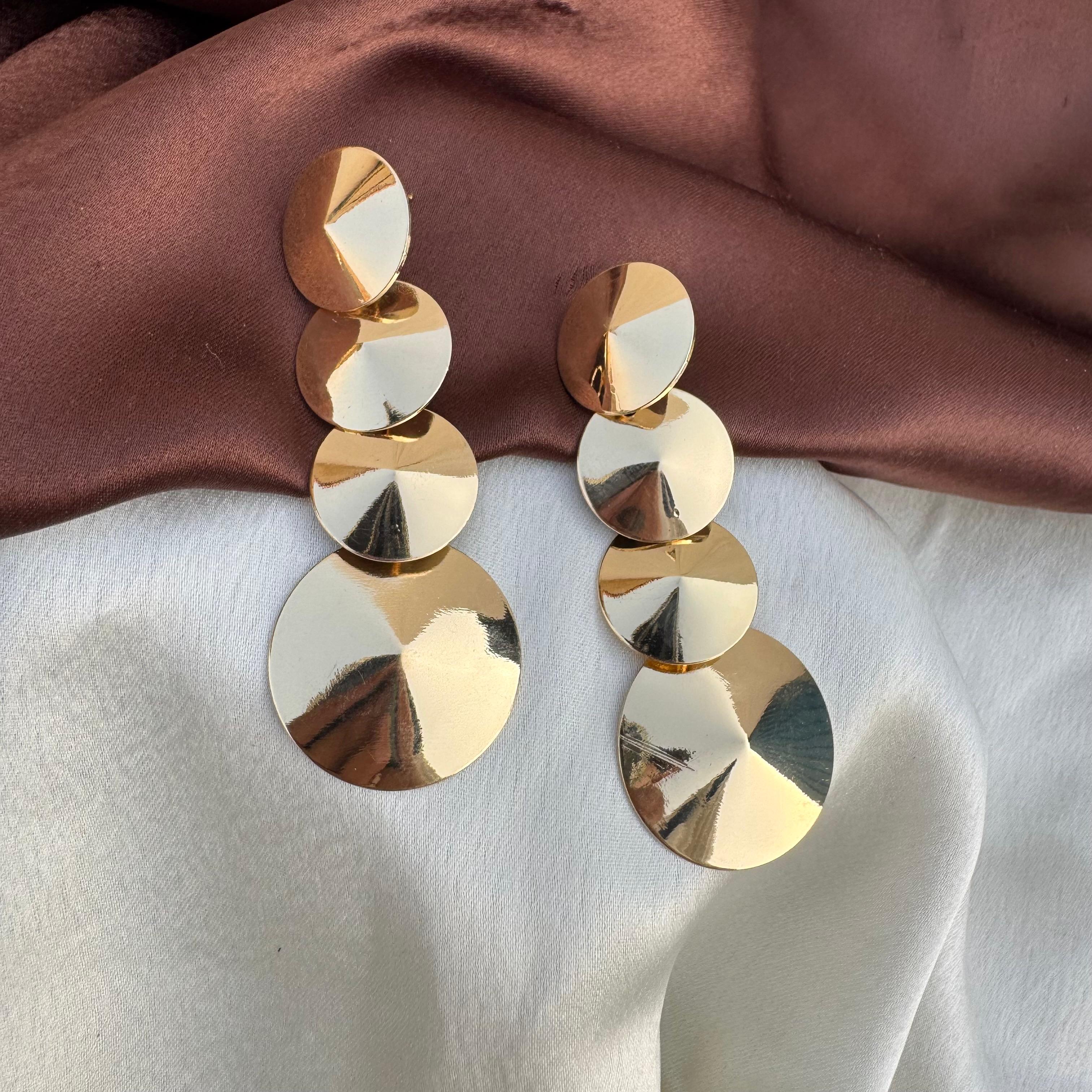 TFC Sugar Drop Gold Plated Dangler Earrings