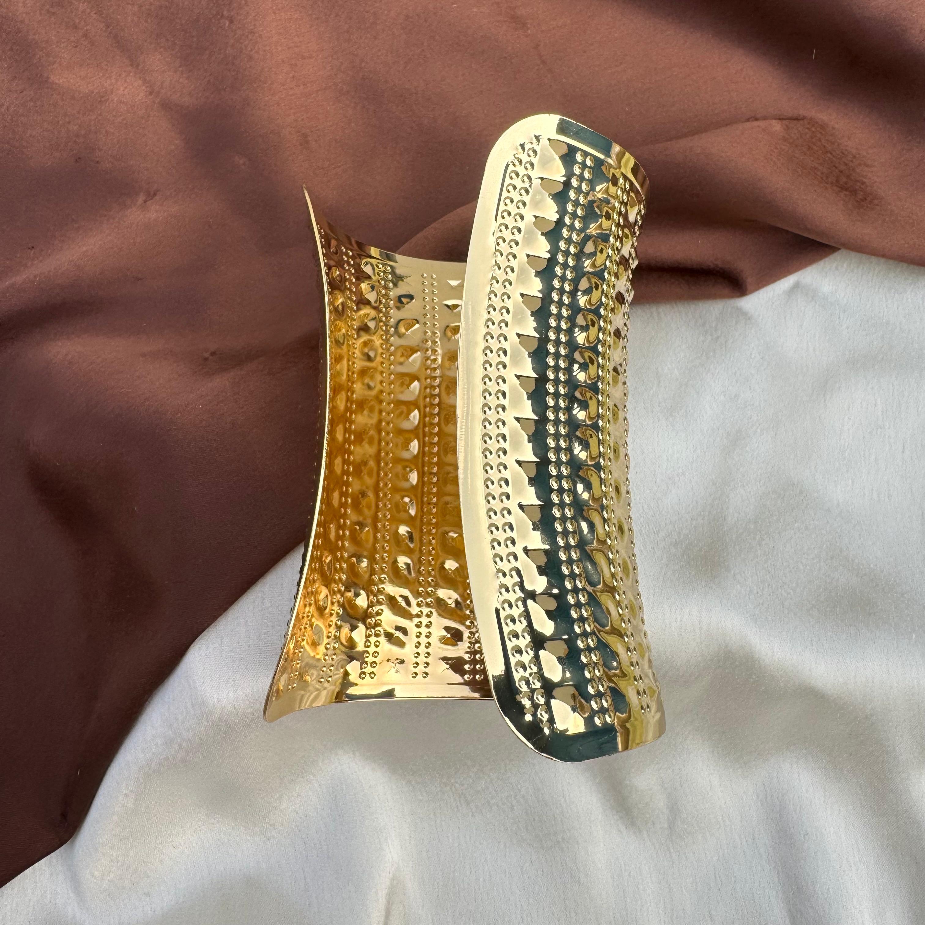 TFC Holo Flick Gold Cuff Bracelet