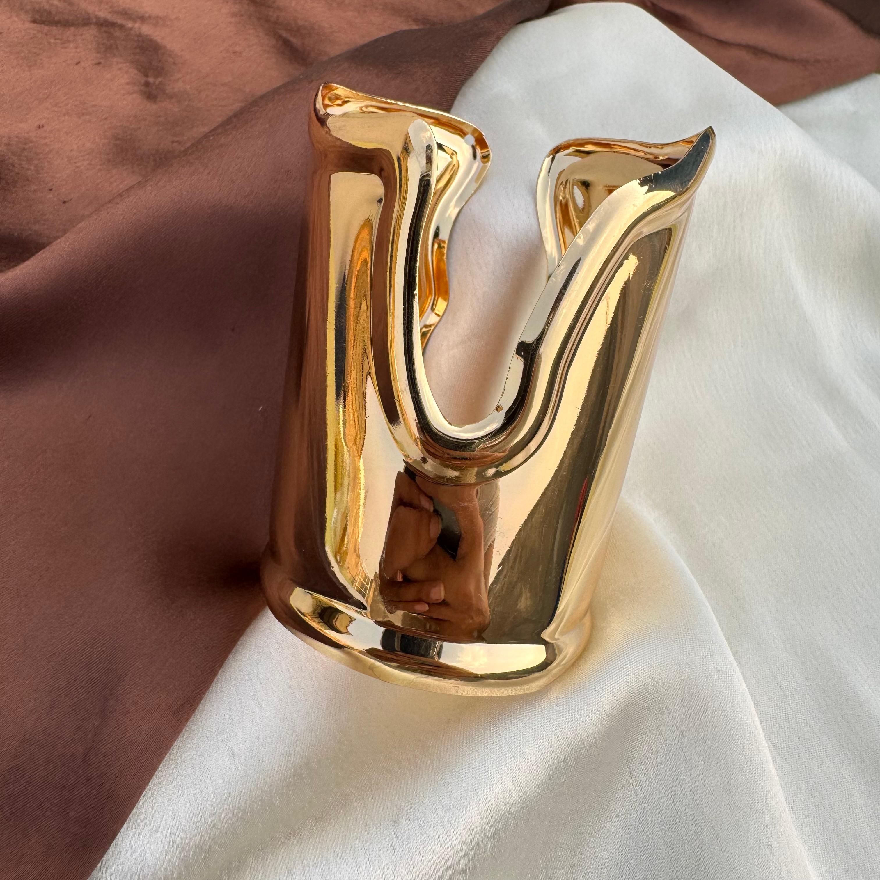 TFC Flippy Gold Plated Cuff Bracelet