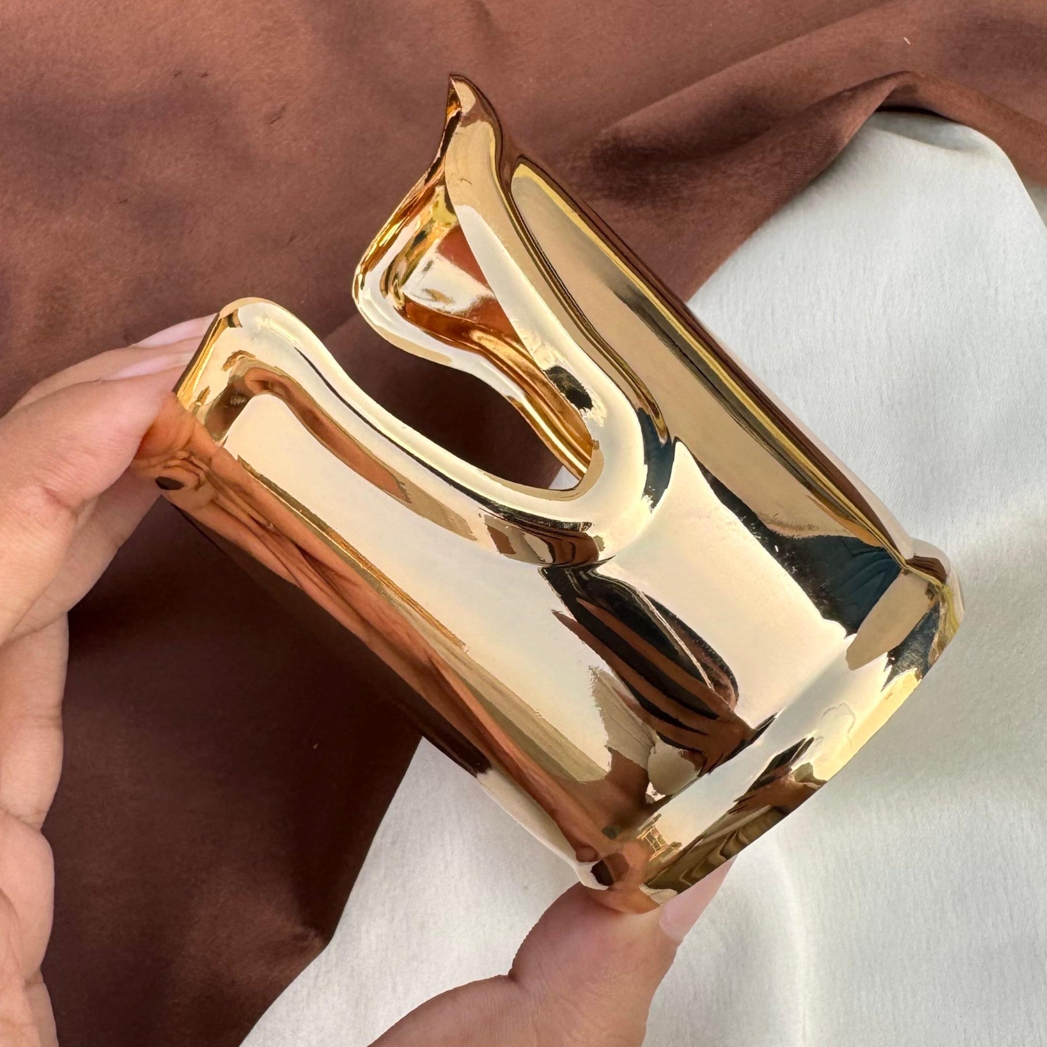 TFC Flippy Gold Plated Cuff Bracelet