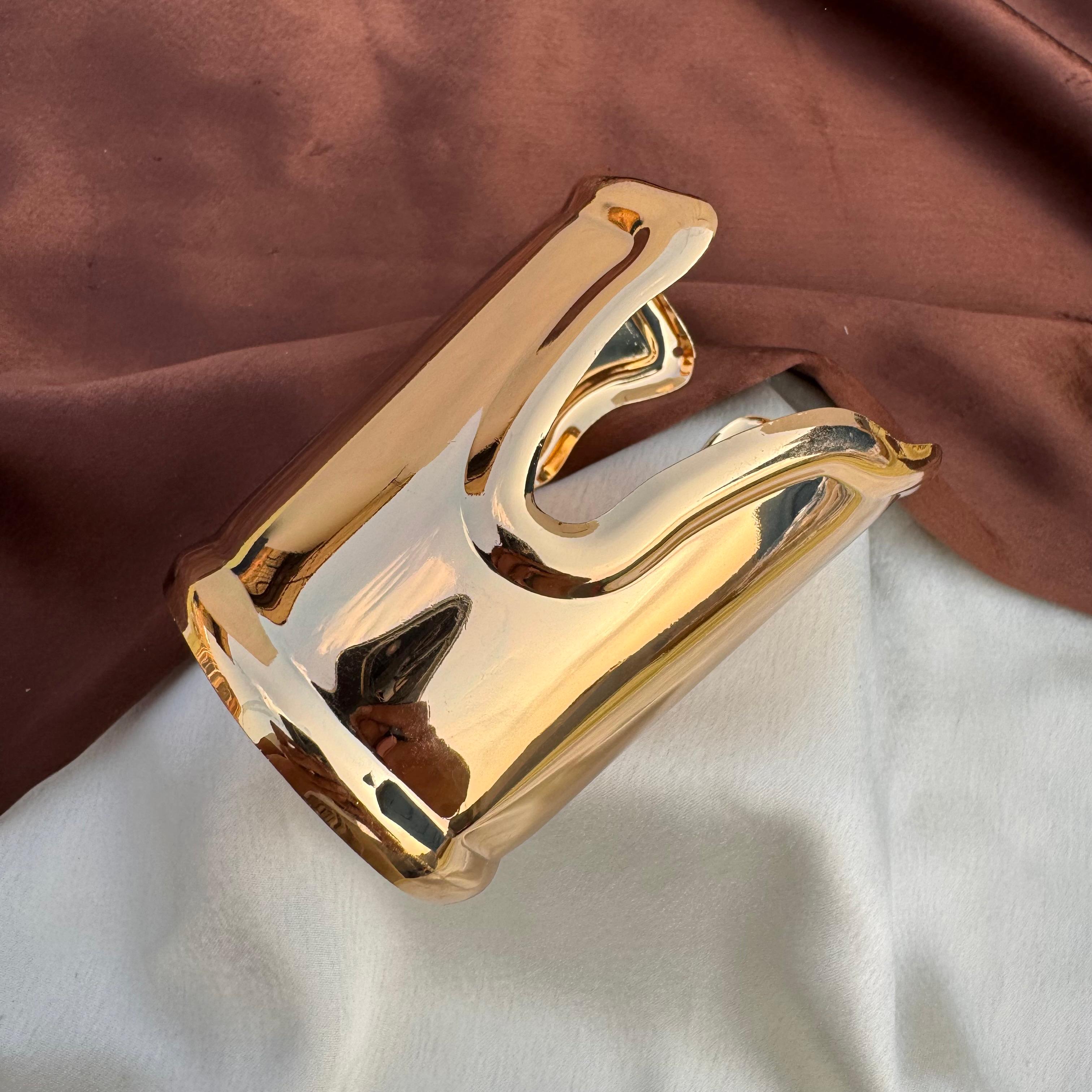 TFC Flippy Gold Plated Cuff Bracelet