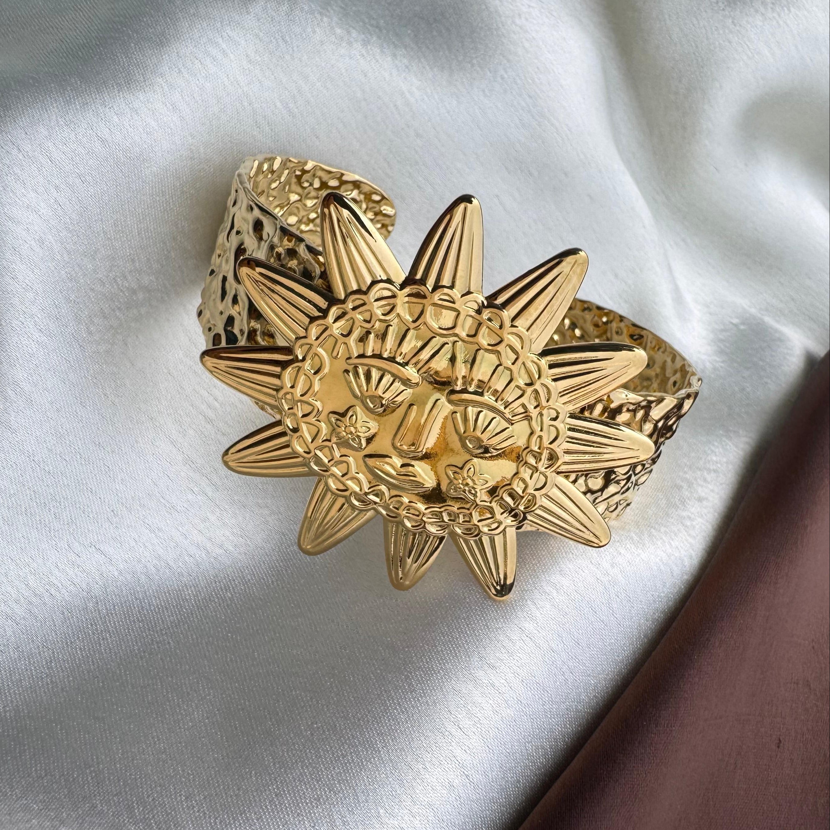 TFC Summer Sun Gold Plated Cuff Bracelet