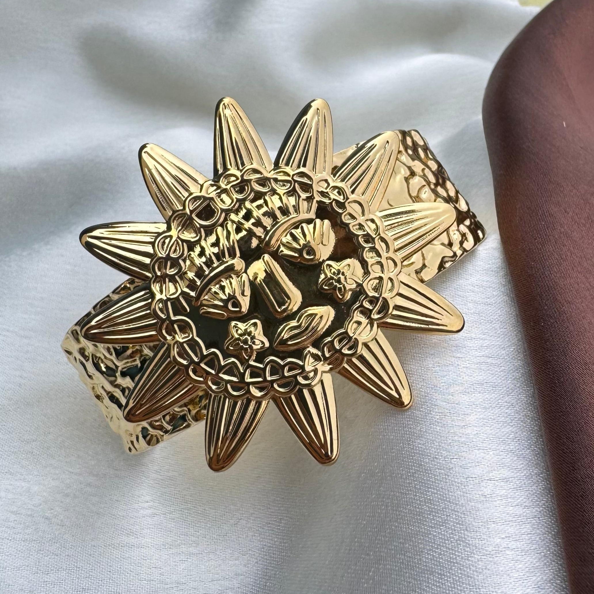 TFC Summer Sun Gold Plated Cuff Bracelet