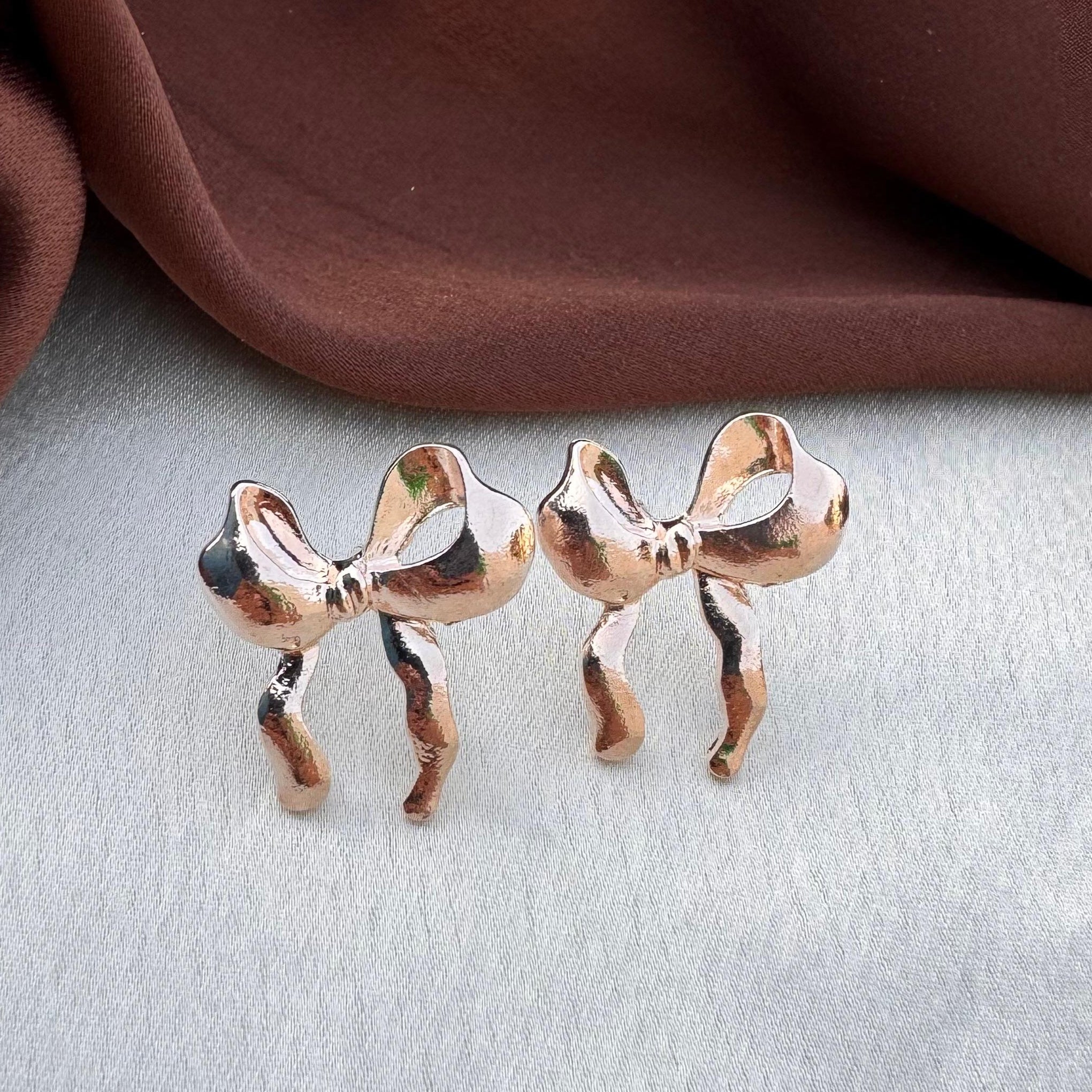 TFC New Bow Rose Gold Plated Stud Earrings