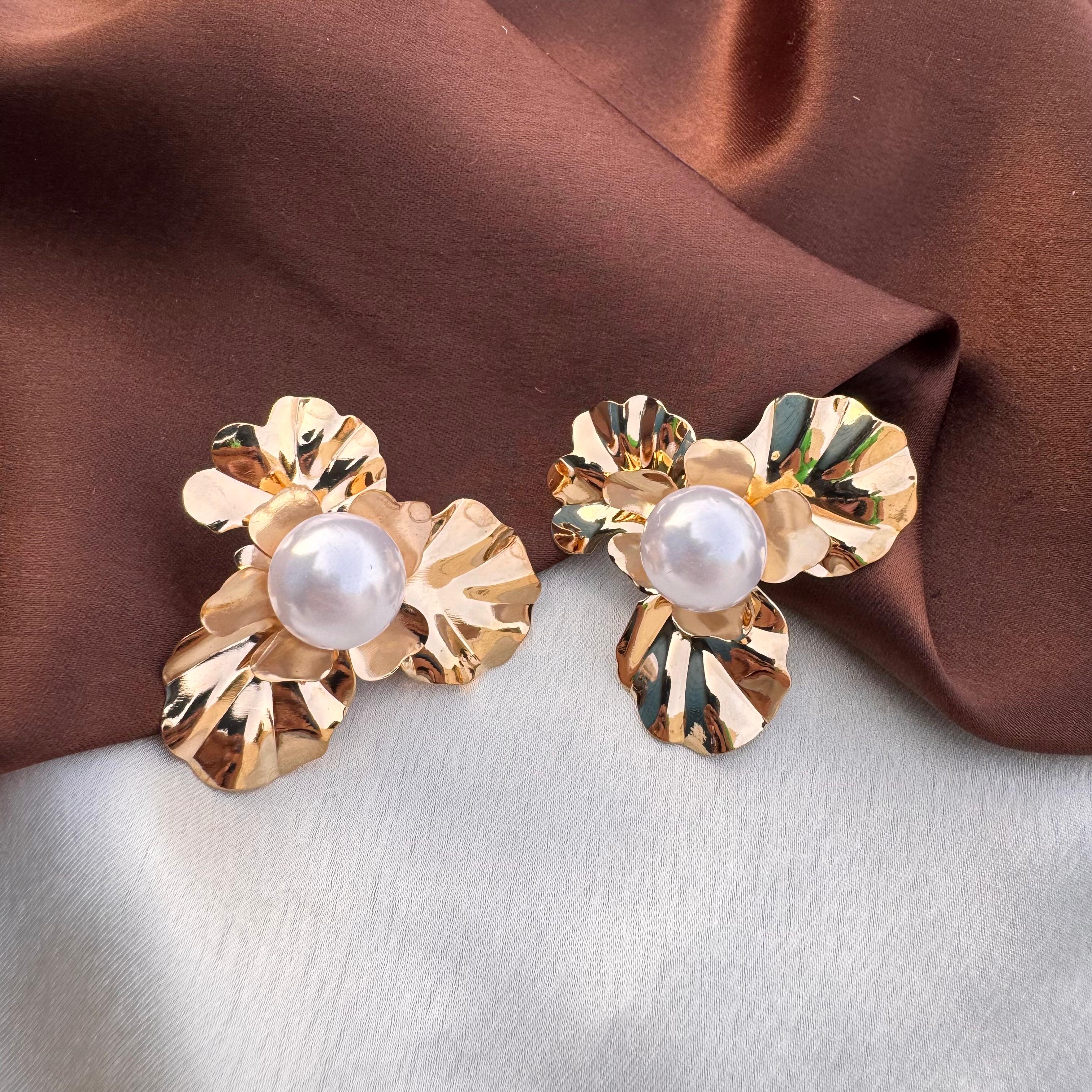 TFC Monarch Gold Plated Stud Earrings