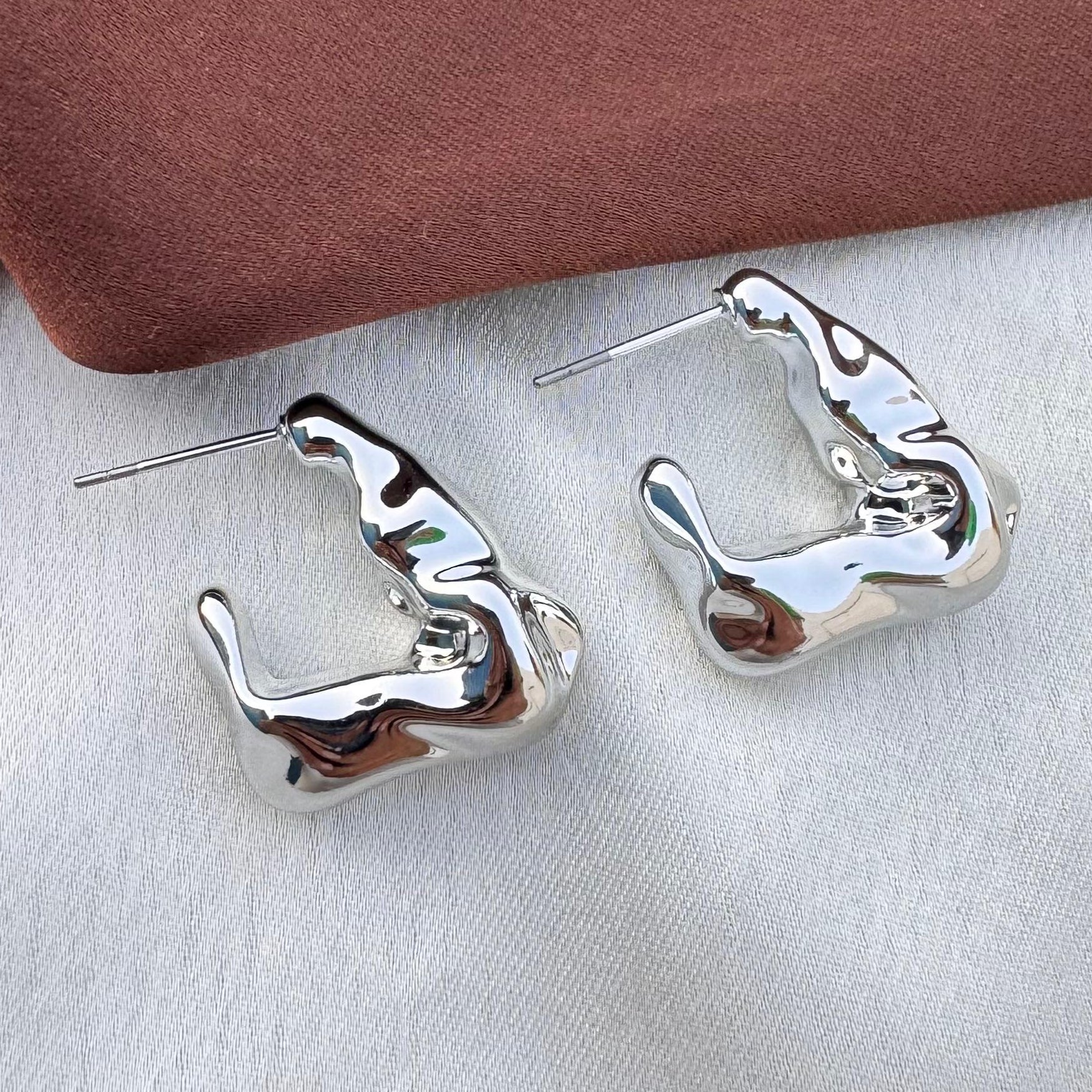 TFC Dignified Silver Plated Stud Earrings