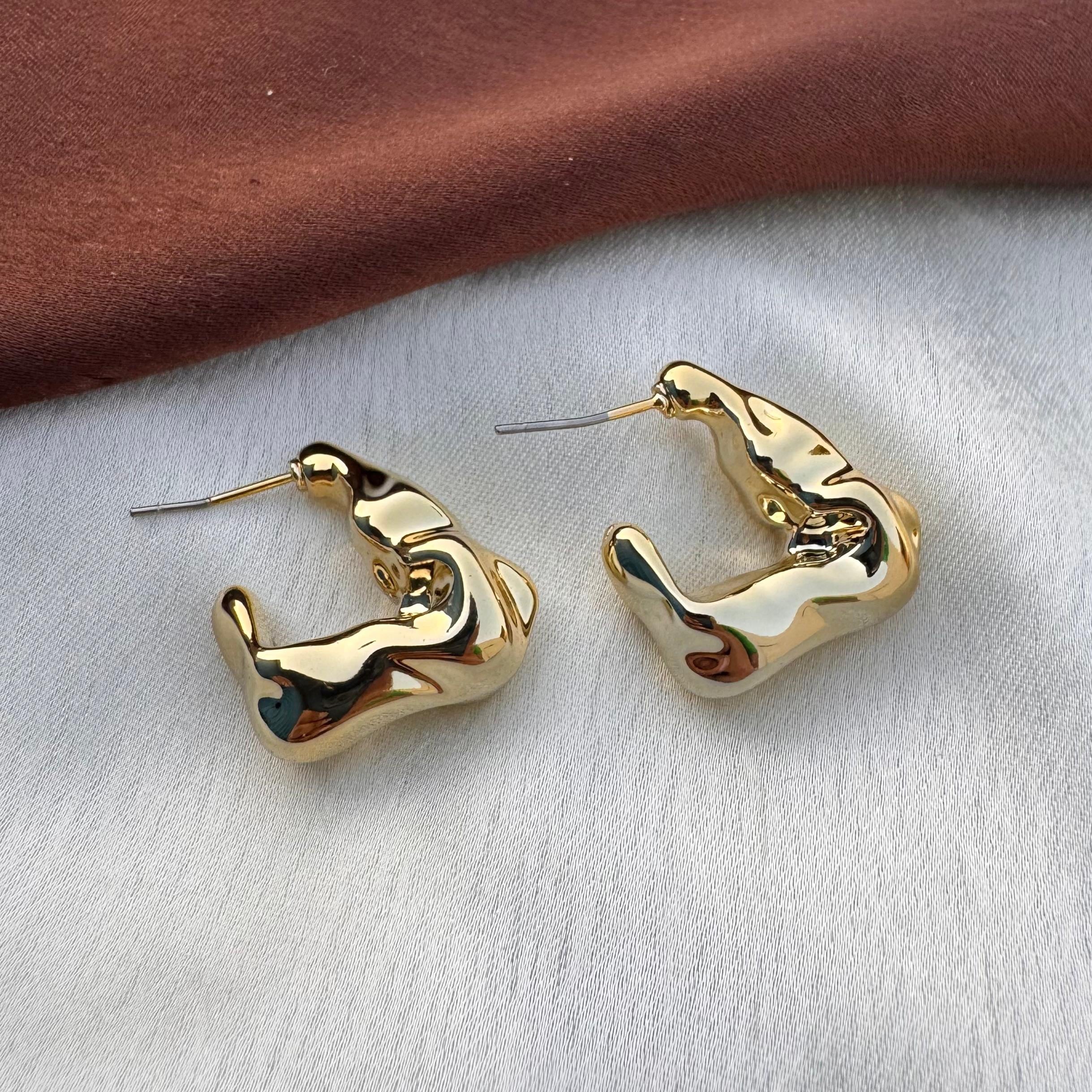 TFC Dignified Gold Plated Stud Earrings