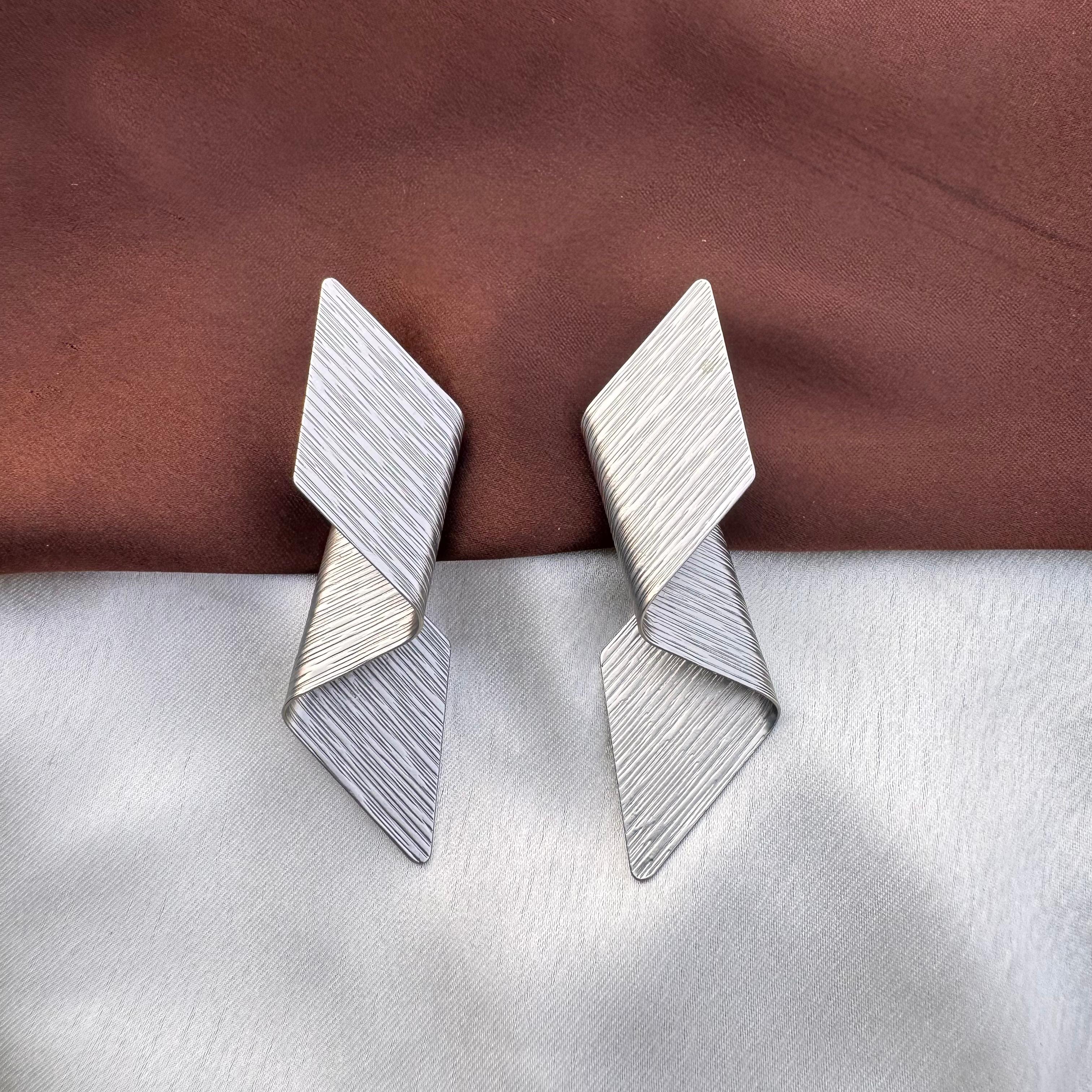 TFC Electric Spark Silver Plated Dangler Earrings