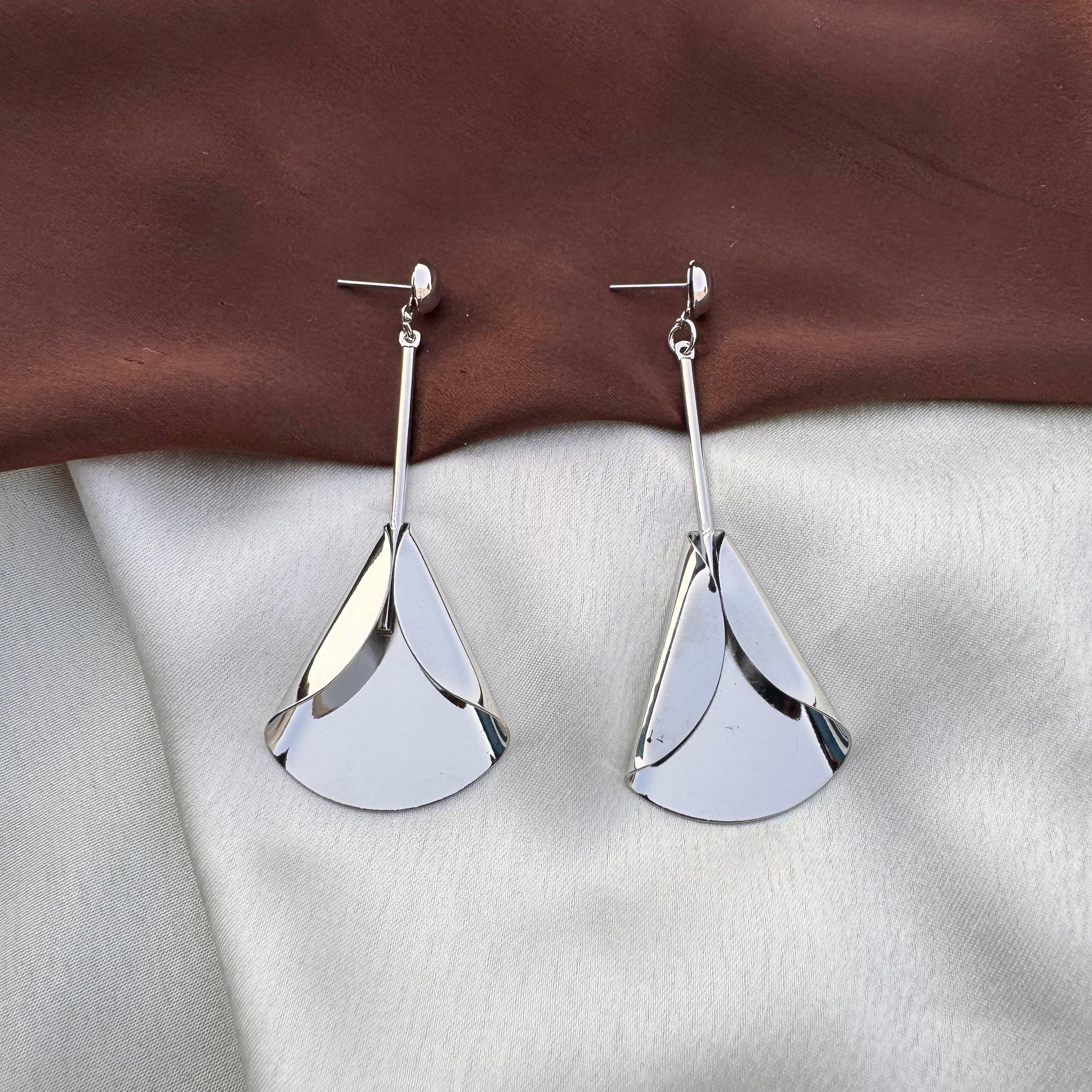 TFC Jazzy Bell Silver Plated Dangler Earrings