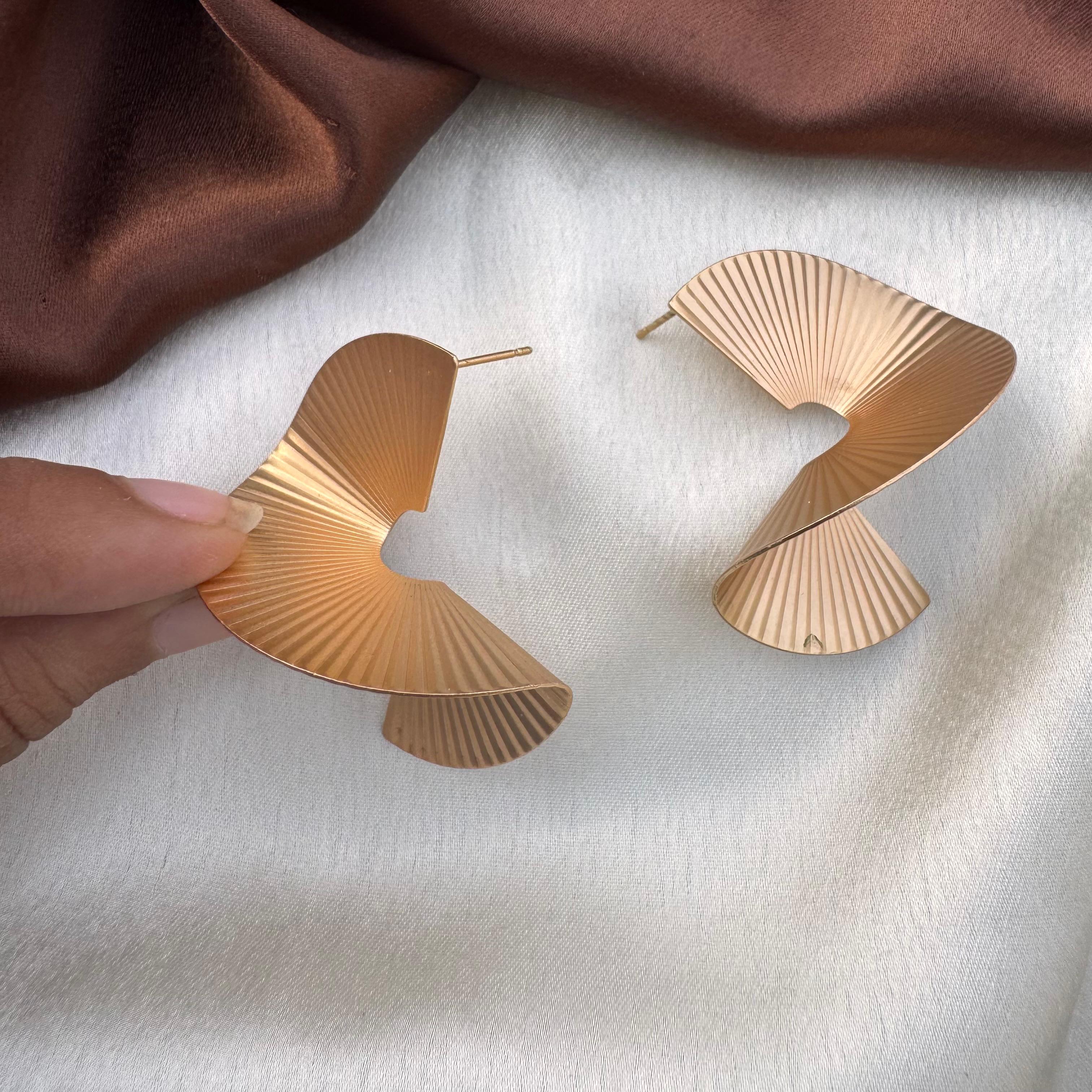 TFC Luna Rose Gold Plated Stud Earrings