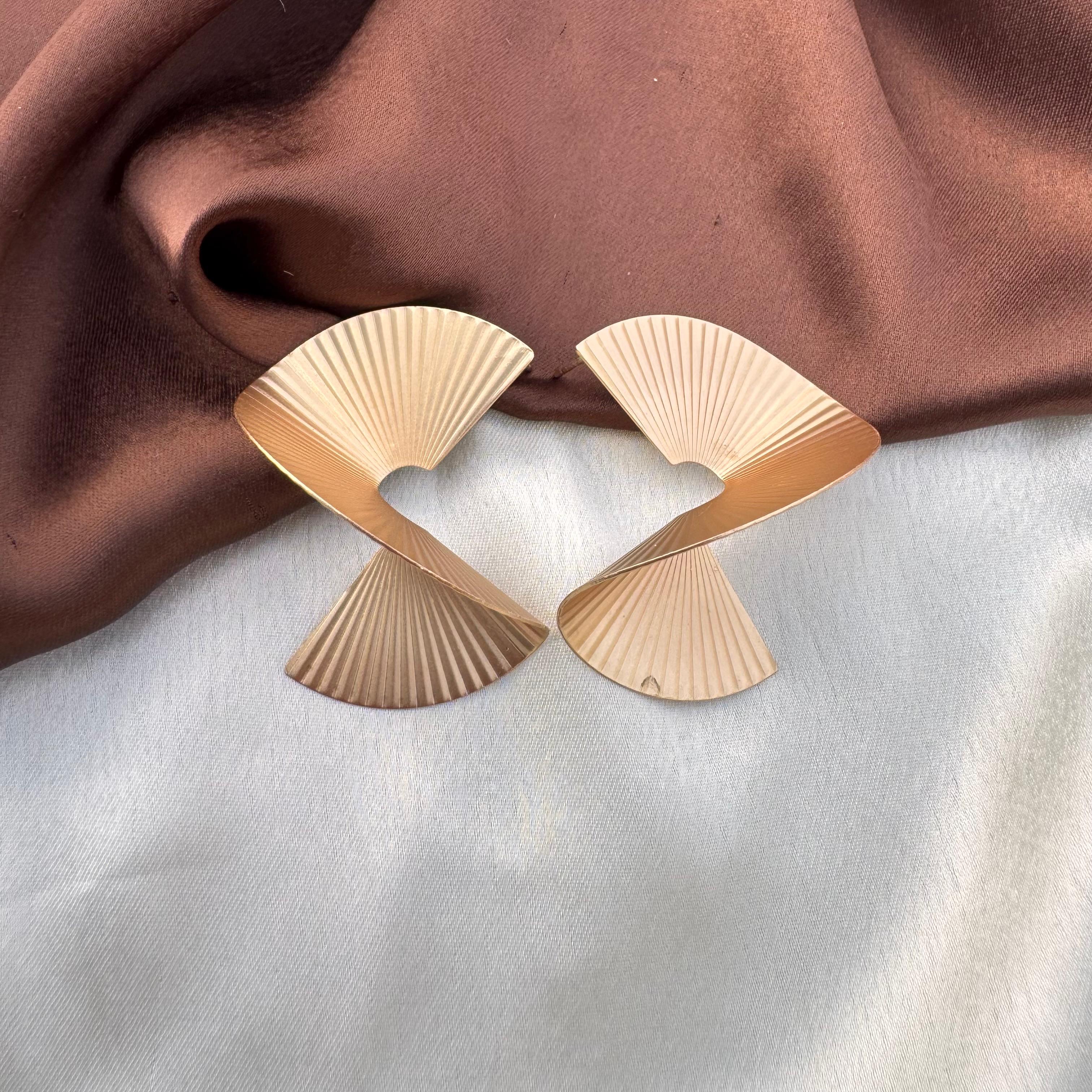 TFC Luna Rose Gold Plated Stud Earrings