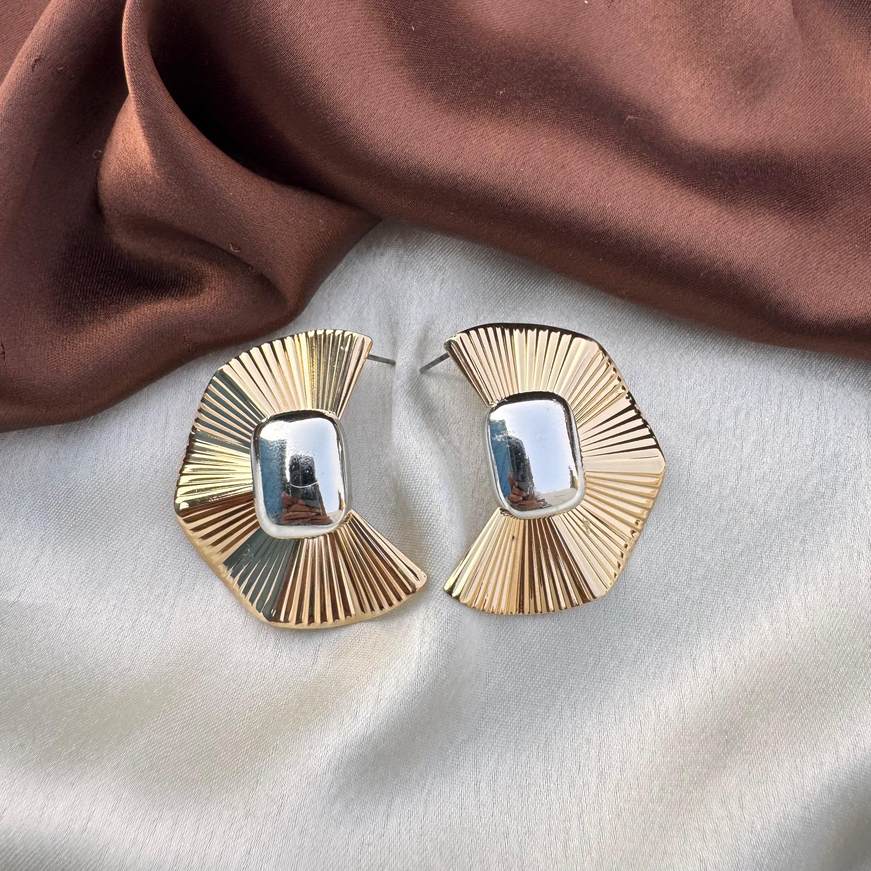 TFC Solial Gold Plated Stud Earrings