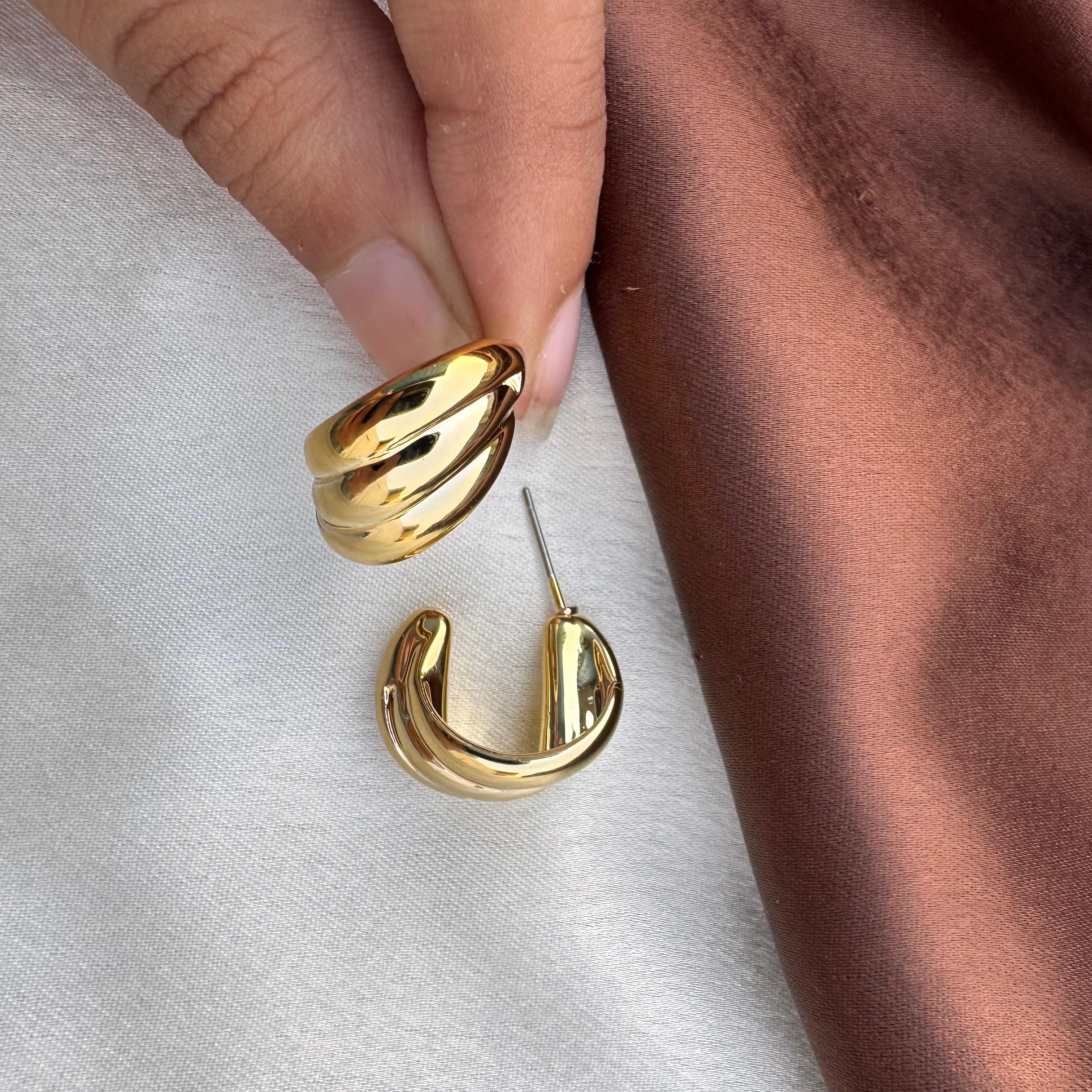 TFC Eterna Gold Plated Stud Earrings