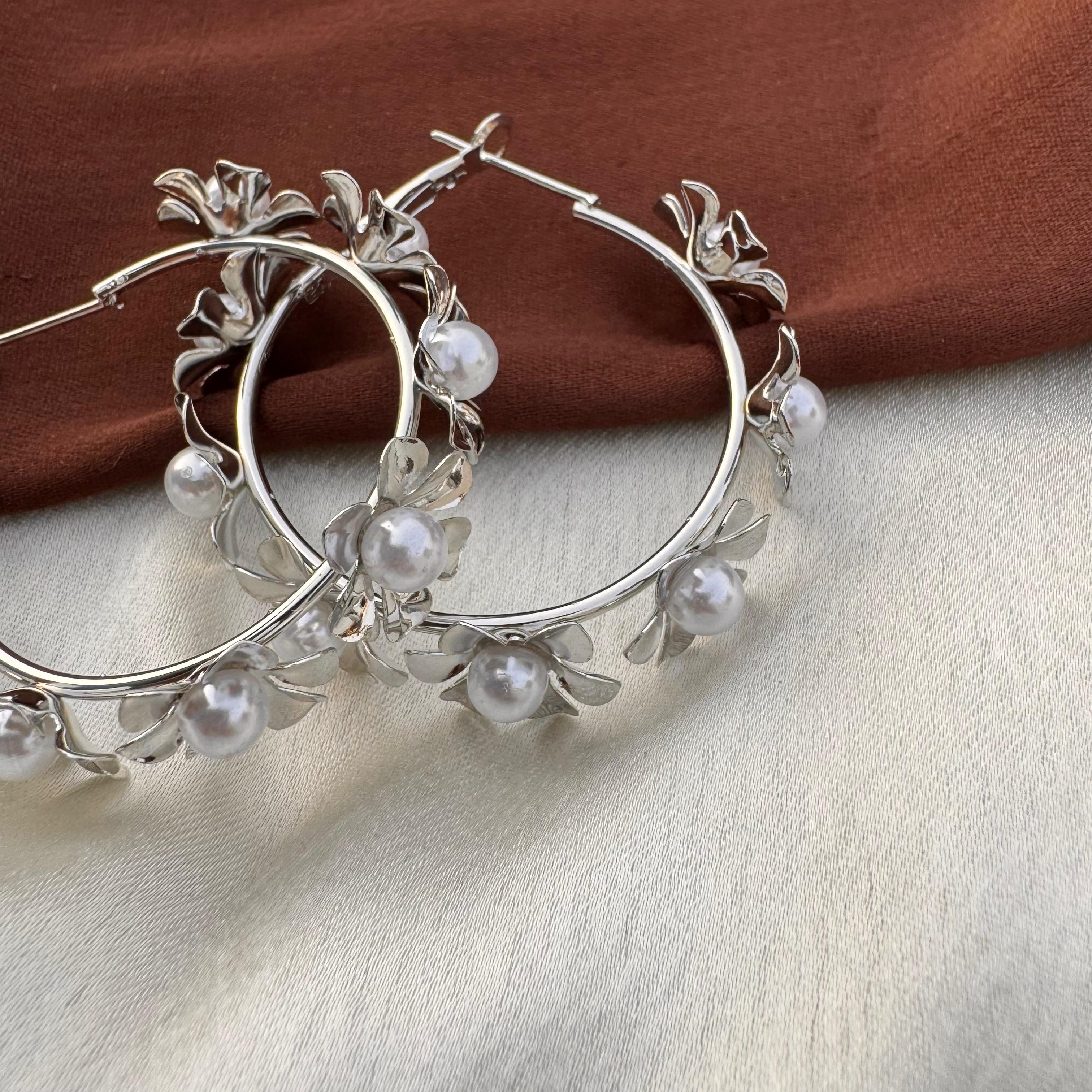 TFC Selene Dream Silver Plated Hoop Earrings