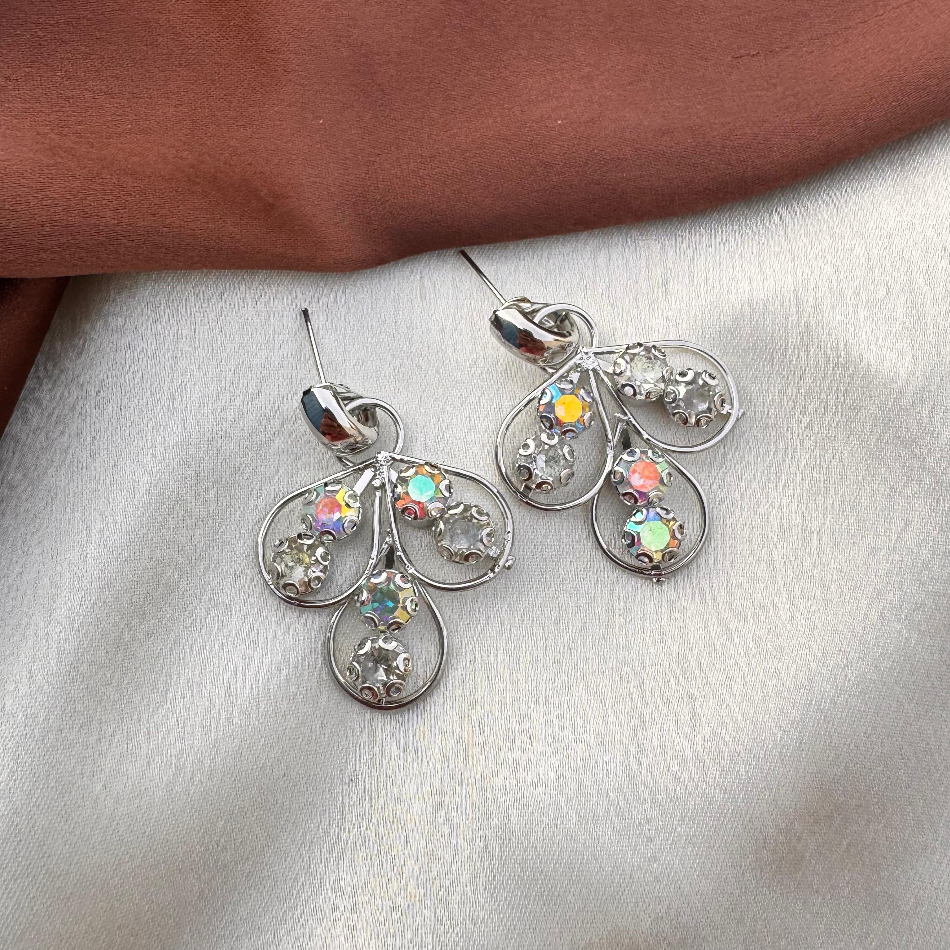 TFC Aria Silver Plated Dangler Earrings