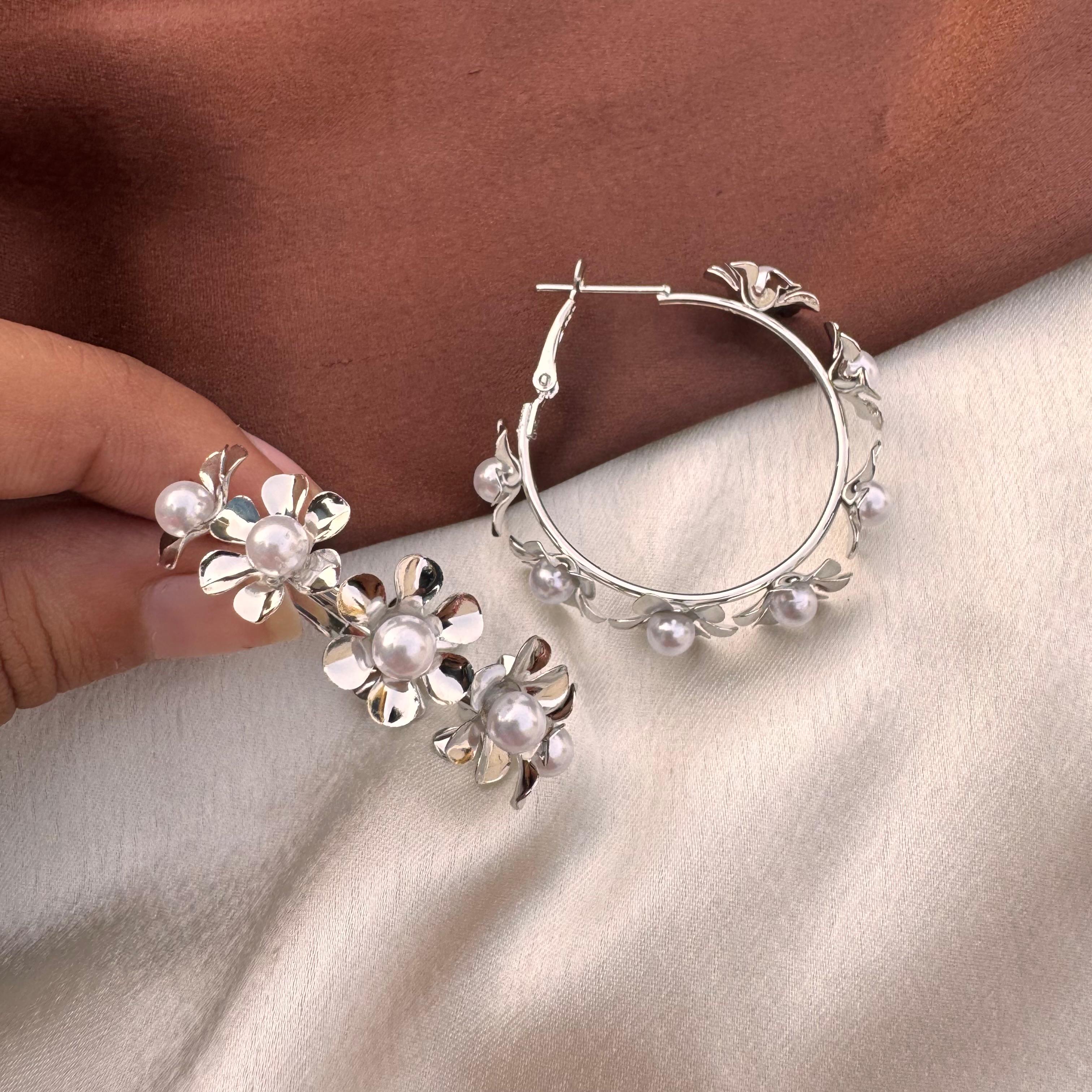 TFC Selene Dream Silver Plated Hoop Earrings