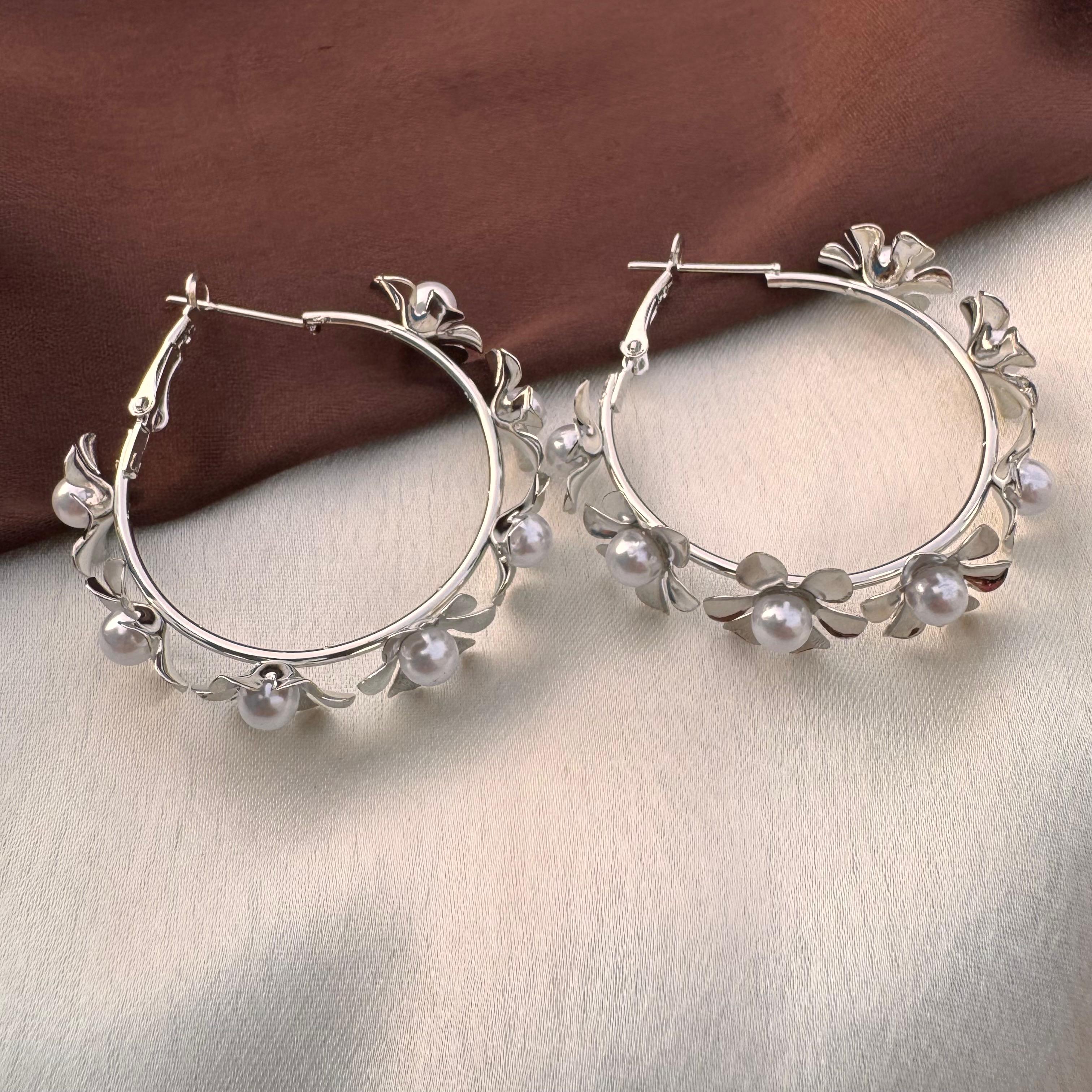 TFC Selene Dream Silver Plated Hoop Earrings