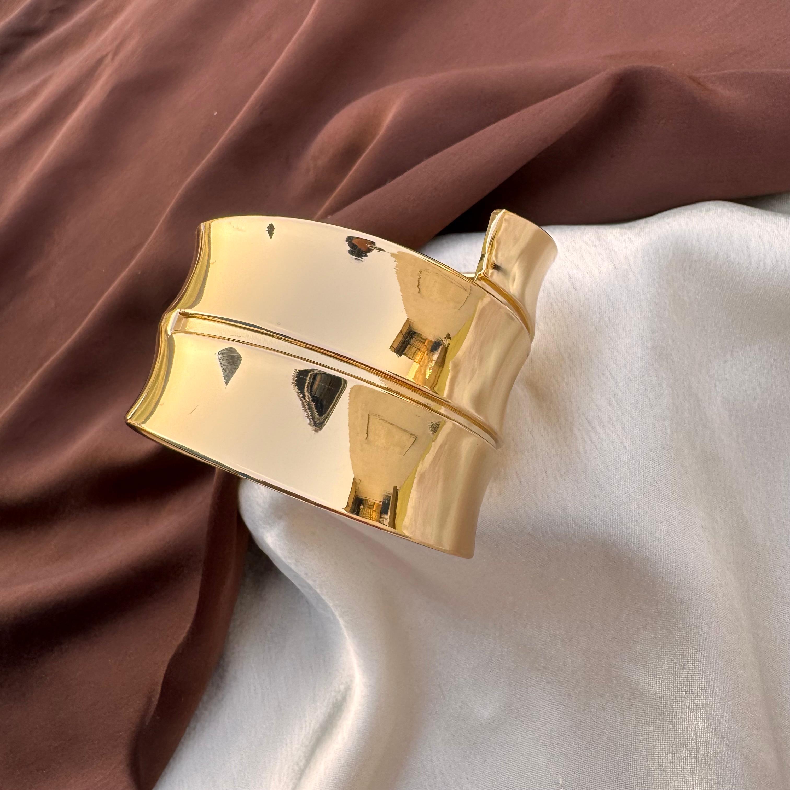 TFC Size 2.8 Lavinia Gold Plated Cuff Bangle