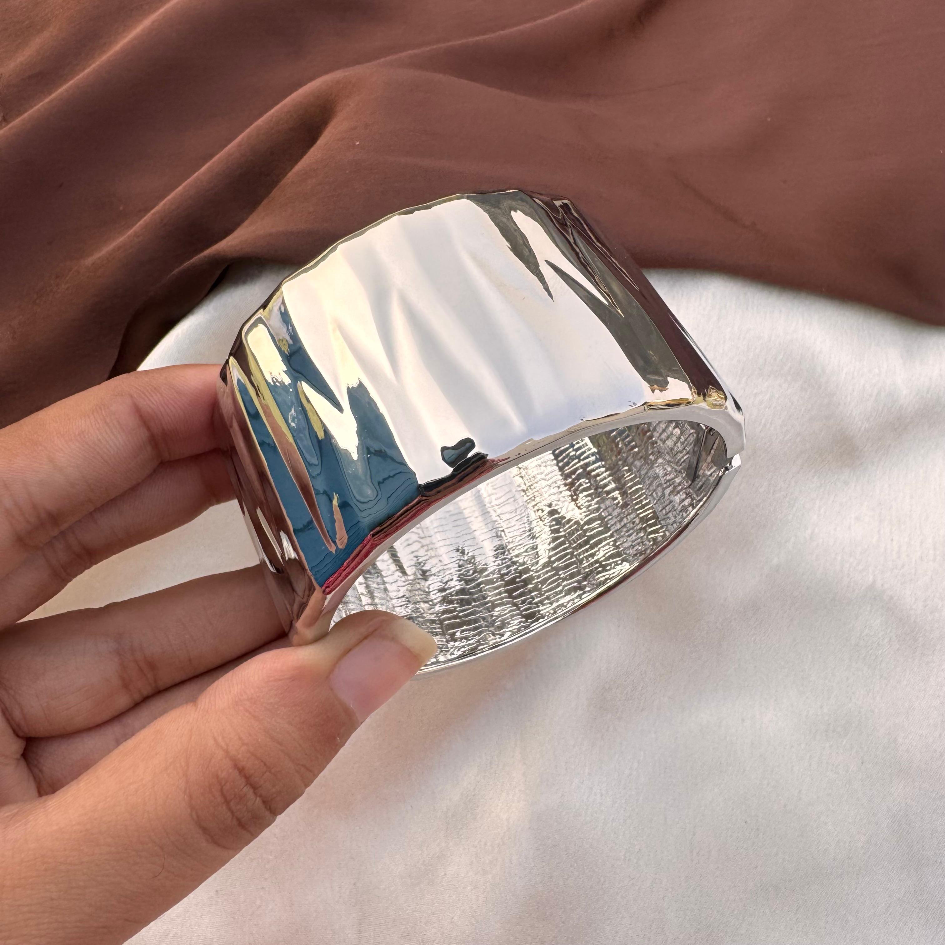 TFC Size 2.8 Skyline Gleam Silver Plated Bracelet Bangle