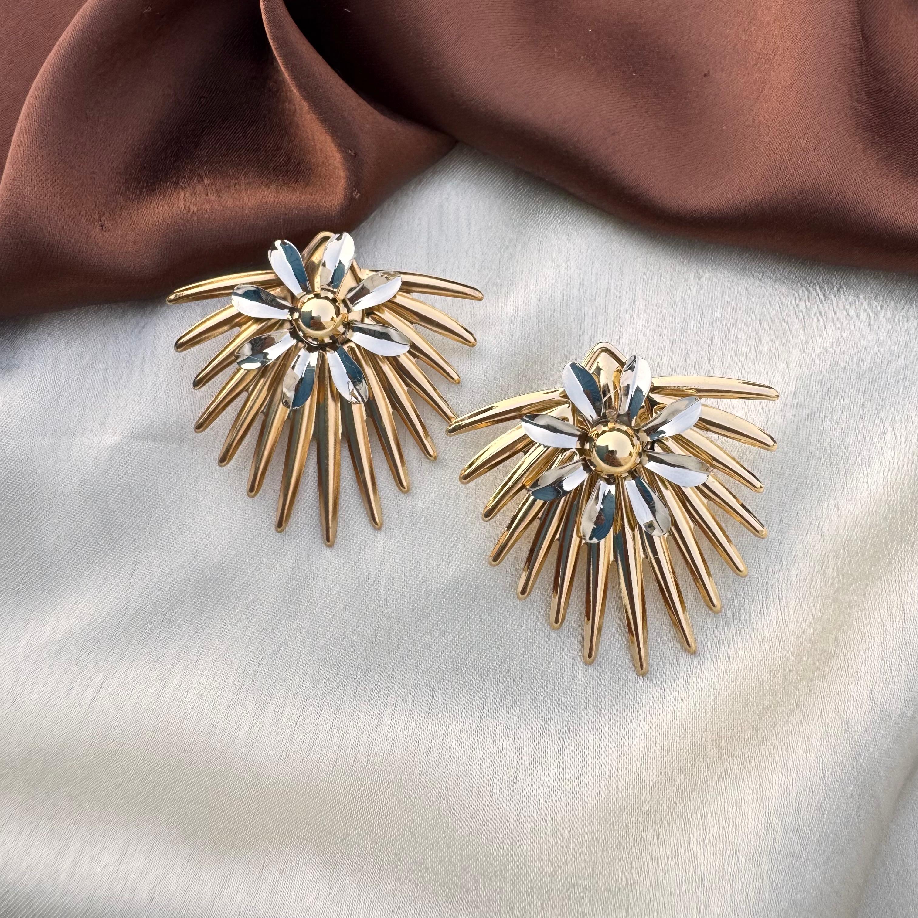 TFC Unique Gold Plated Stud Earrings