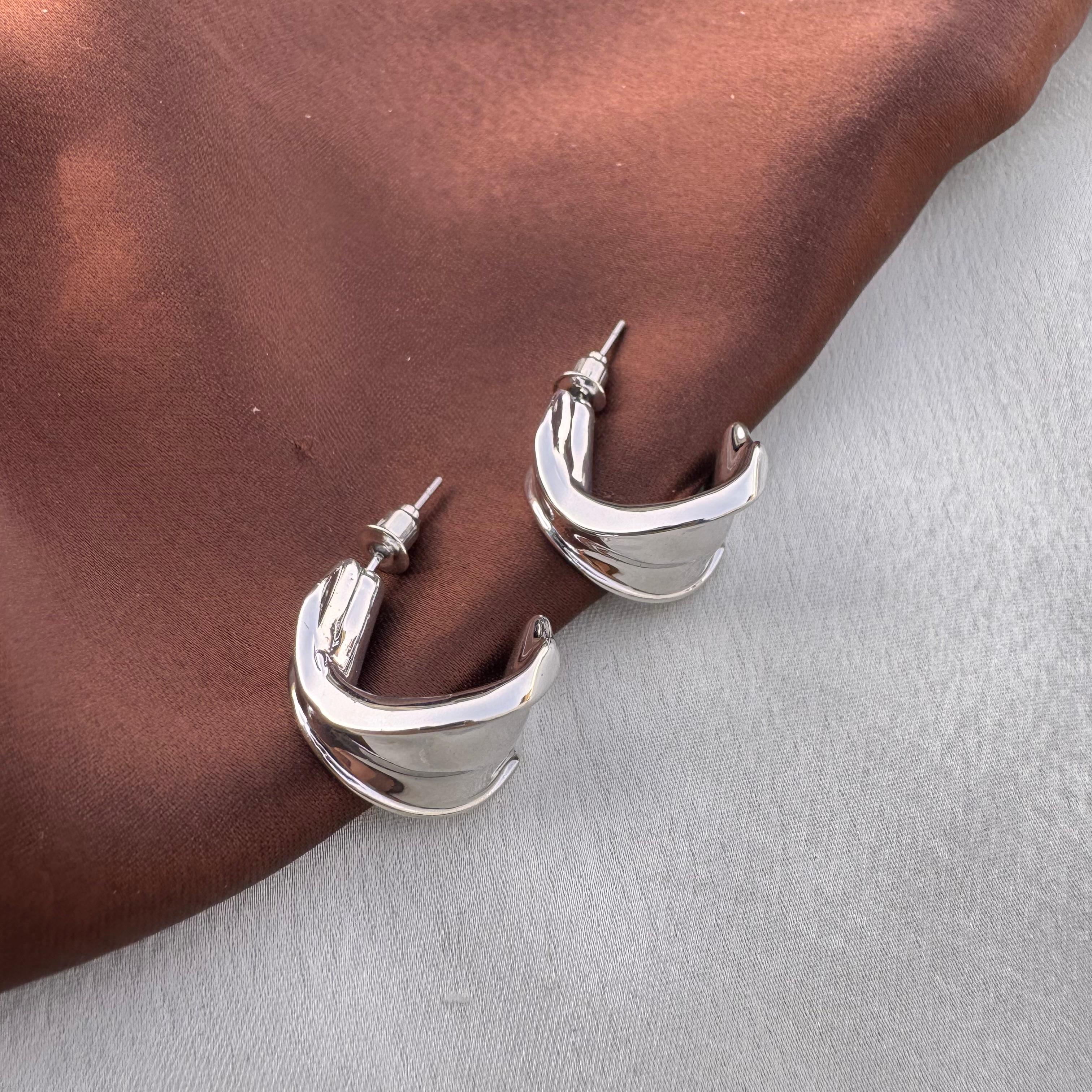 TFC Drift Silver Plated Stud Earrings